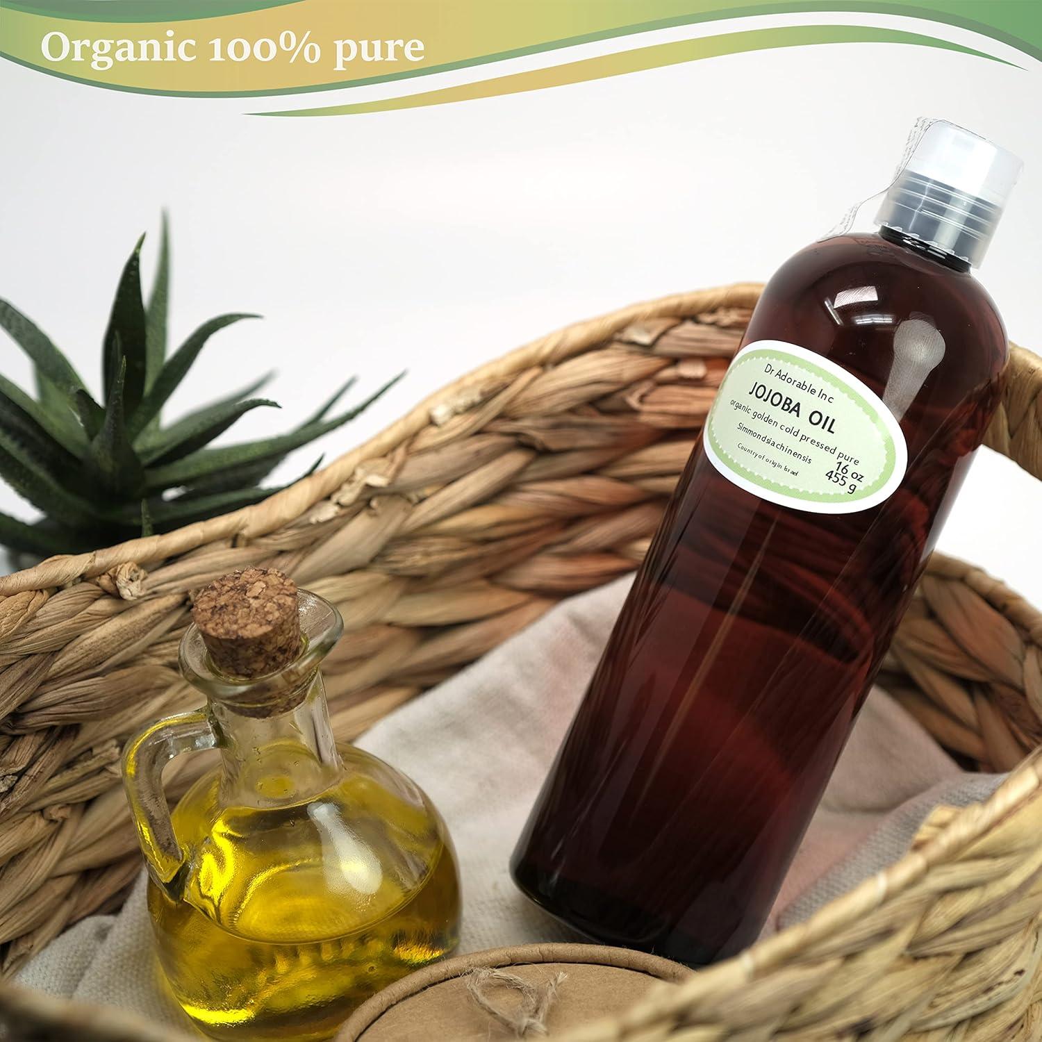 Aceite de Jojoba Orgánico Premium 473 ml - Dr Adorable