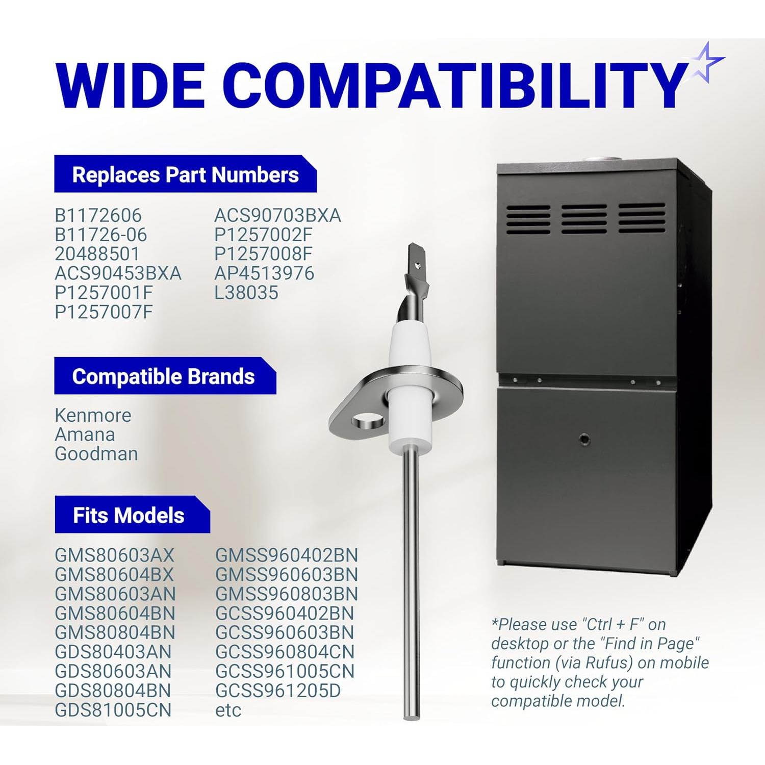Sensor de Llama BlueStars 0130F00010 - Paquete de 2 - Compatible Hornos