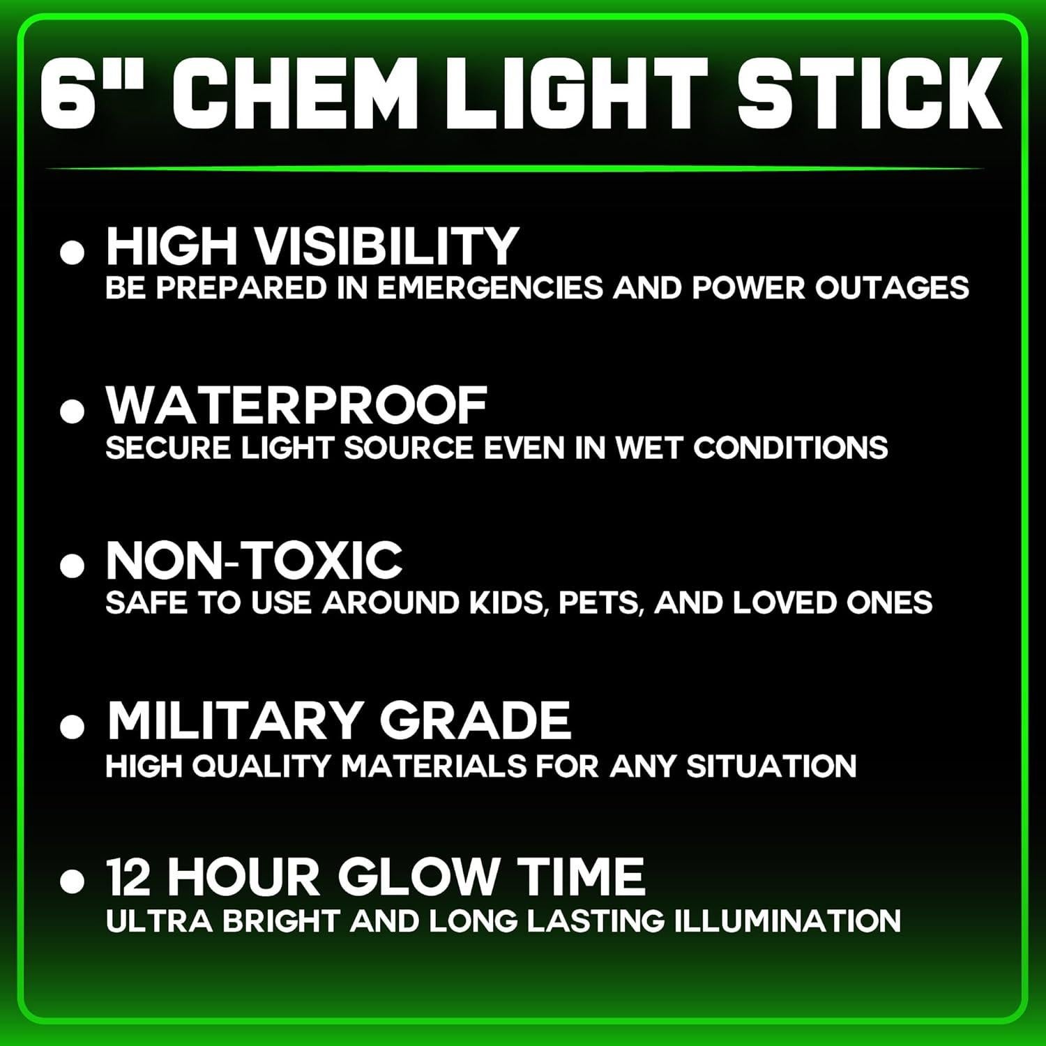 Palos de Luz de Emergencia PartySticks 25 Unidades Verde
