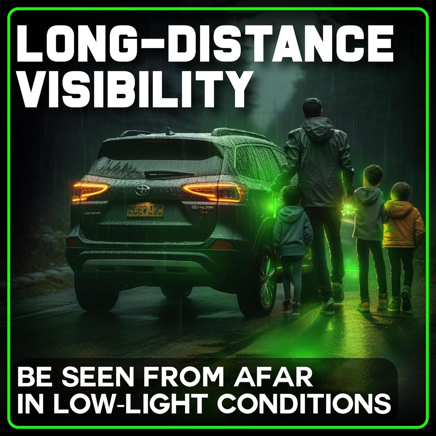 Palos de Luz de Emergencia PartySticks 25 Unidades Verde