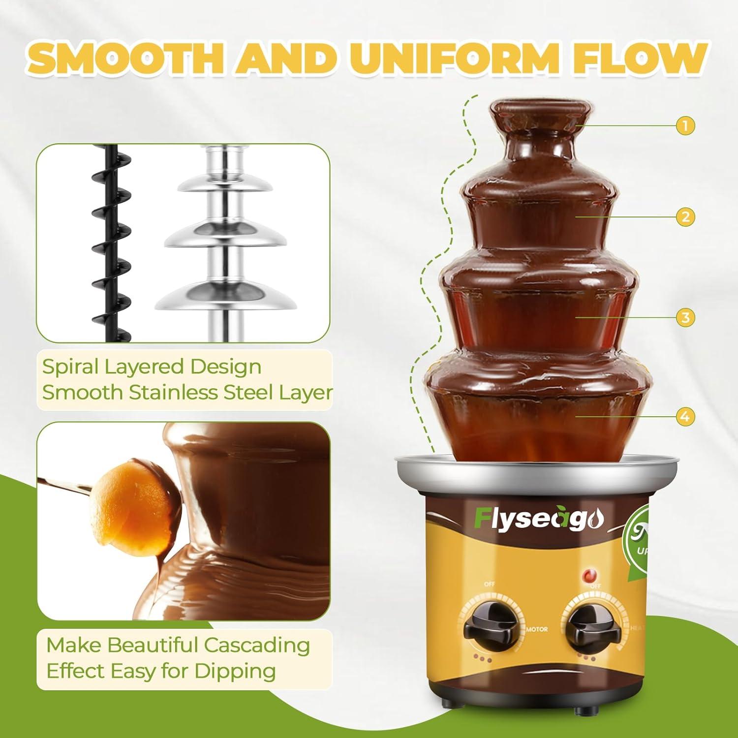 Fuente de Chocolate Profesional Flyseago 3 Niveles 1350g