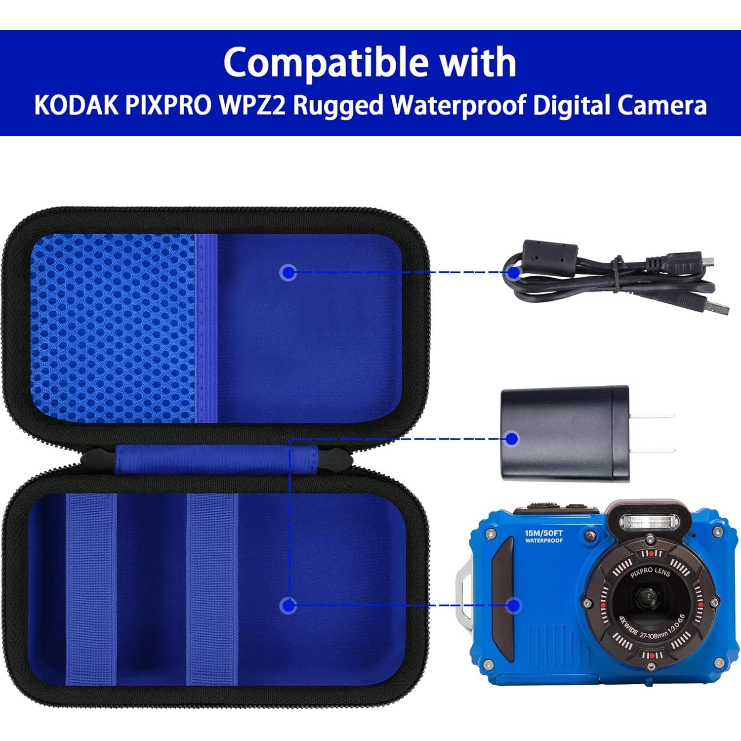 Funda Dura Impermeable KODAK para Cámara Digital WPZ2 Azul