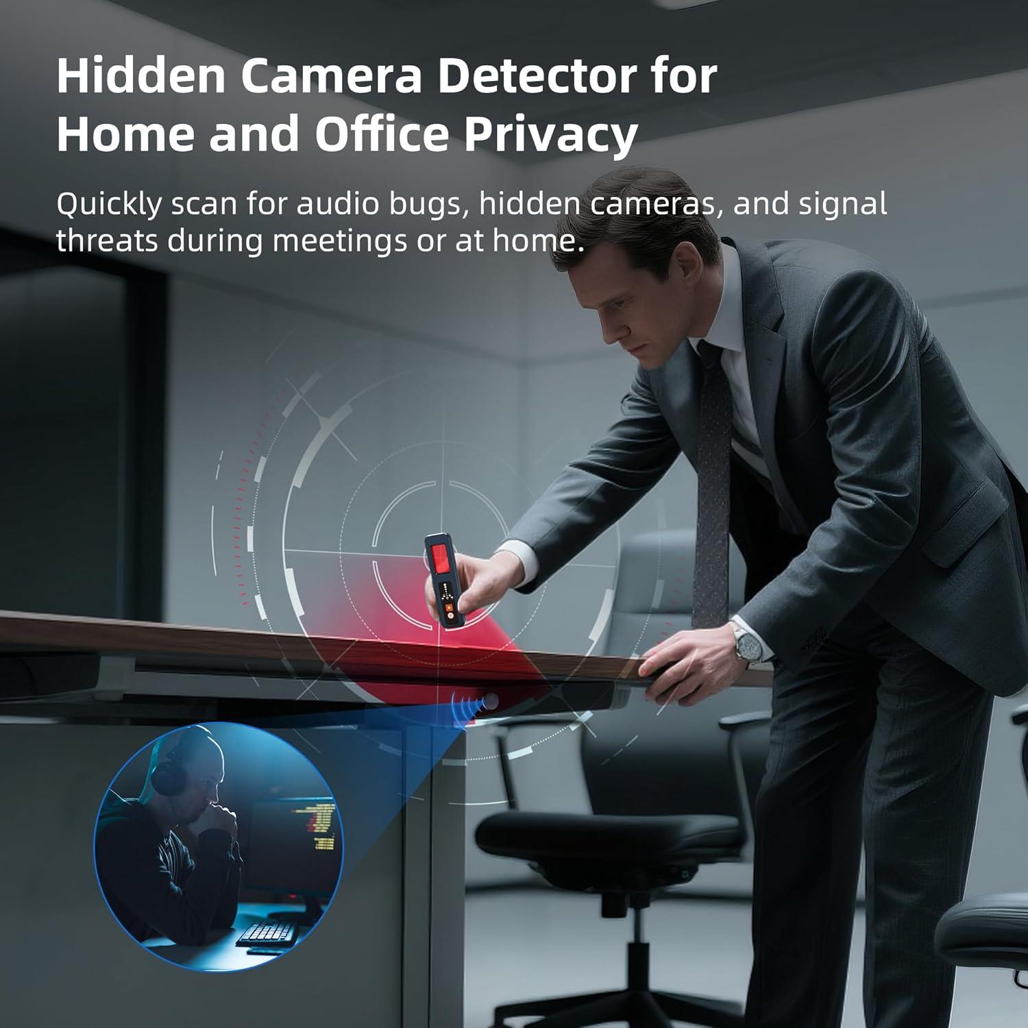 Detector de Cámara Oculta SynWave, Portátil, Infrarrojo, RF