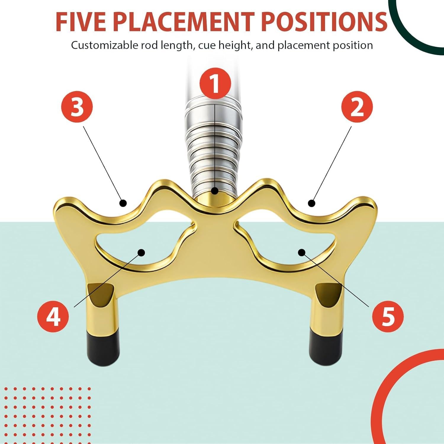 Soulchen 4 Palos de Puente de Billar Retráctiles 35-150 cm