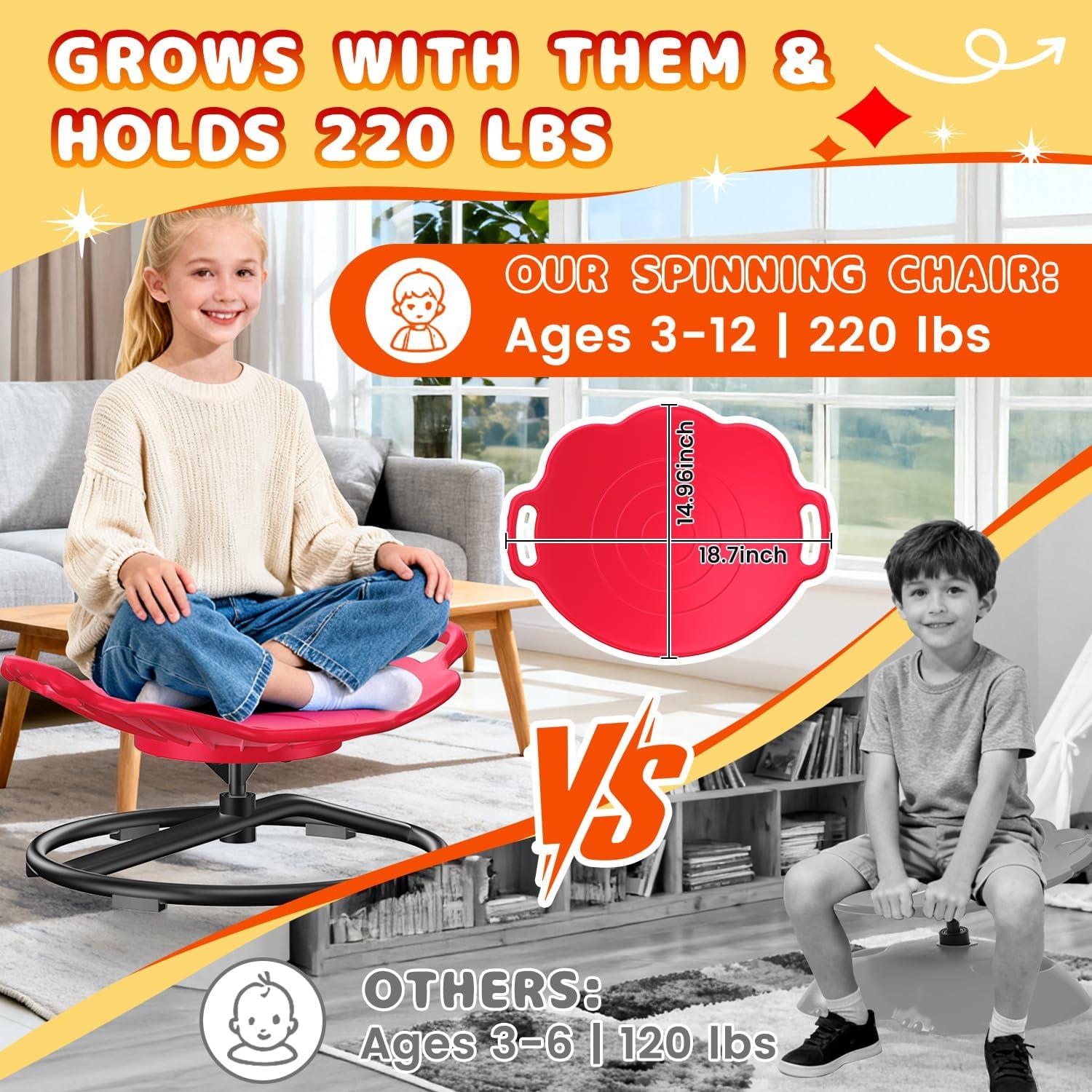 Silla giratoria sensorial para niños PURUYE Berry Spark