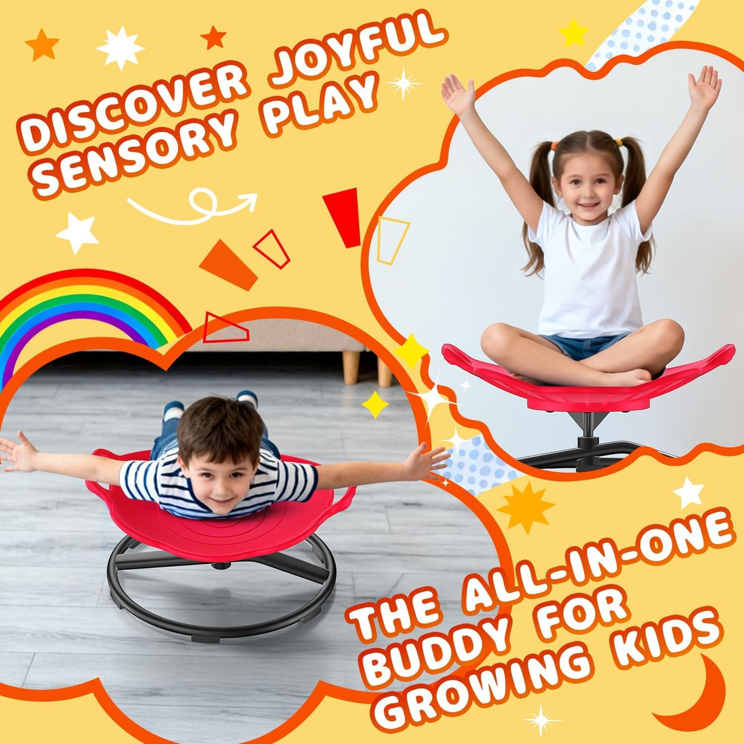 Silla giratoria sensorial para niños PURUYE Berry Spark