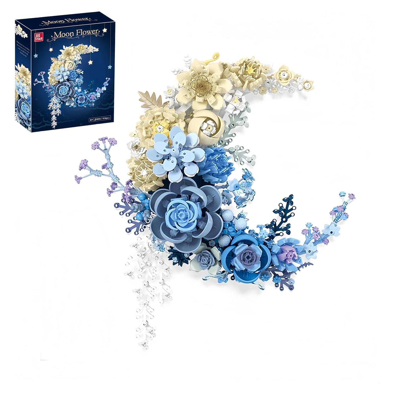 Juego de Construcción Premium Rotroyce Flor de Luna Azul - 934 Piezas