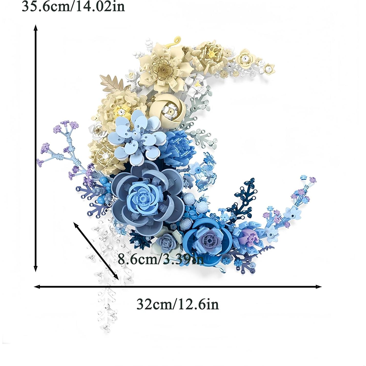 Juego de Construcción Premium Rotroyce Flor de Luna Azul - 934 Piezas