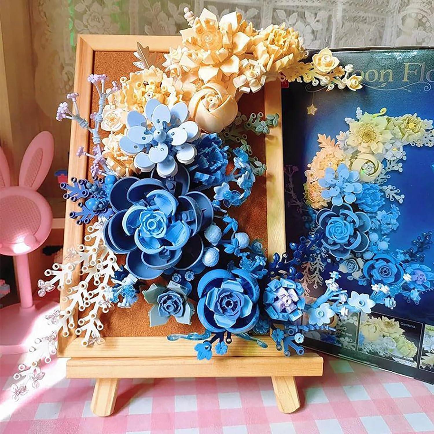 Juego de Construcción Premium Rotroyce Flor de Luna Azul - 934 Piezas