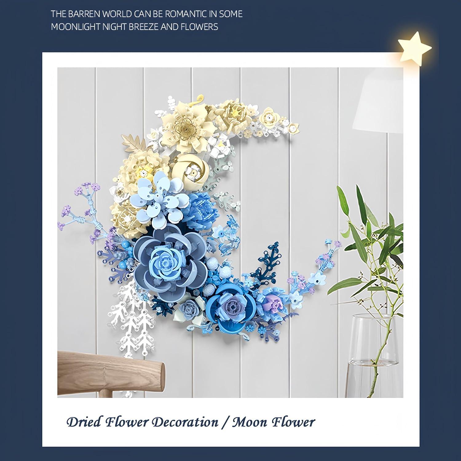 Juego de Construcción Premium Rotroyce Flor de Luna Azul - 934 Piezas