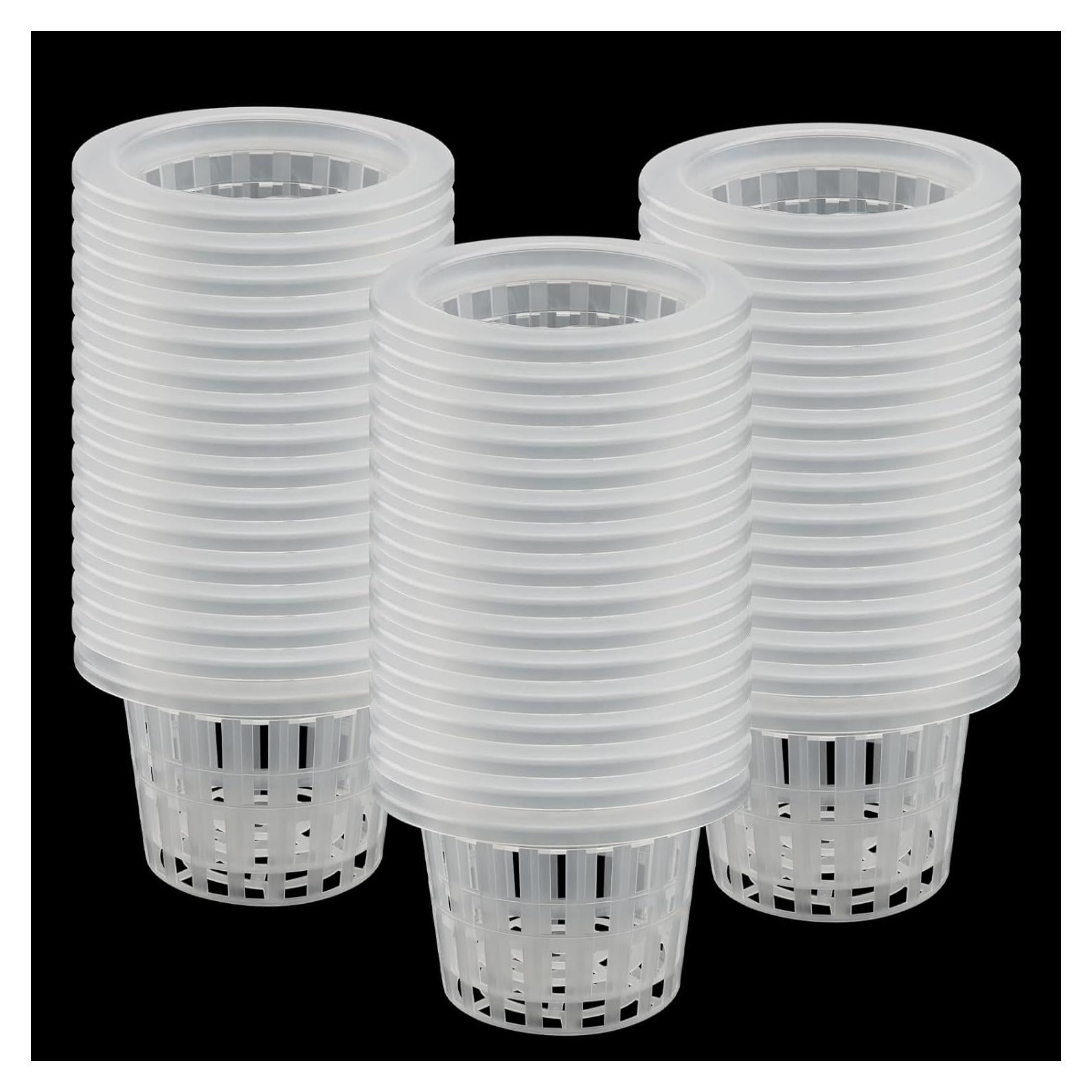 JOIKIT 50 Macetas de Plástico Transparentes 10.16 cm Hidroponía