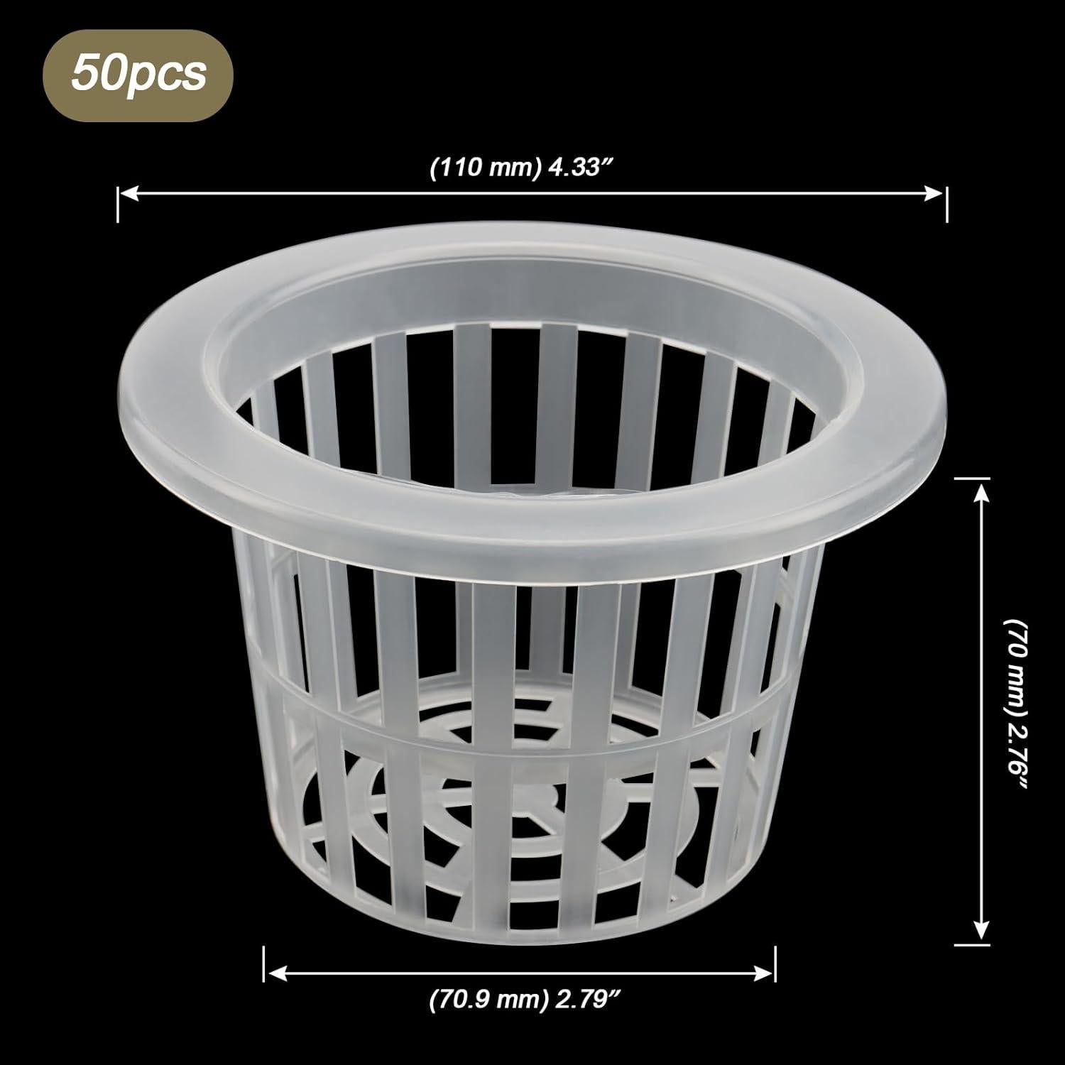 JOIKIT 50 Macetas de Plástico Transparentes 10.16 cm Hidroponía