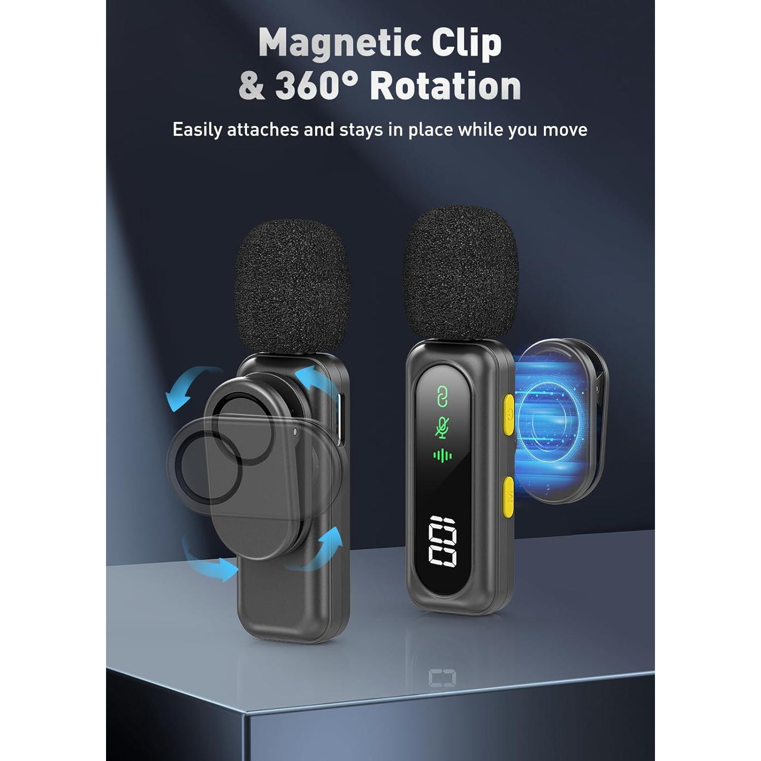 Micrófono Inalámbrico Lavalier Pufazest J20TC USB-C y Lightning