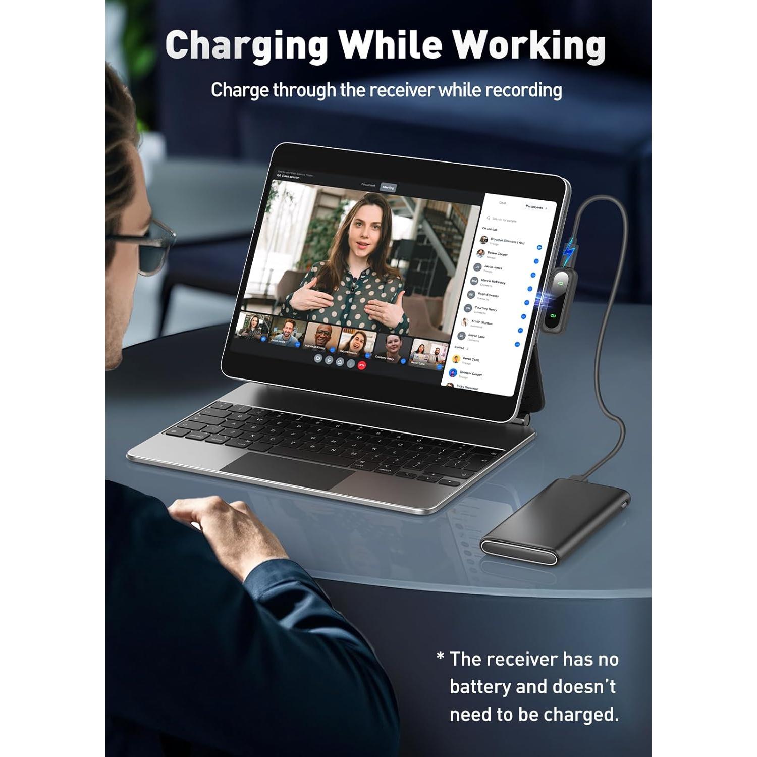 Micrófono Inalámbrico Lavalier Pufazest J20TC USB-C y Lightning