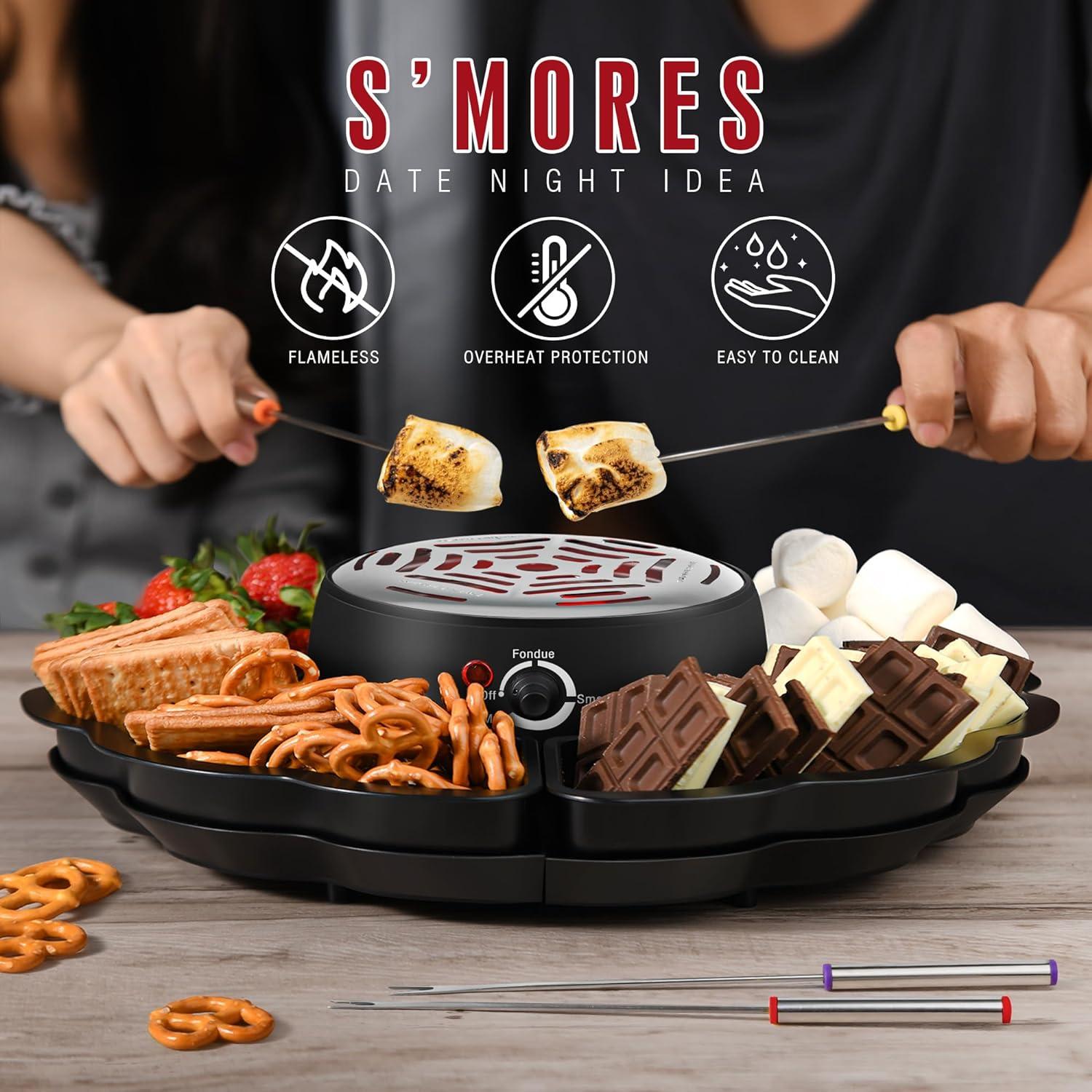 Horno eléctrico 2 en 1 CHOCOSMORE para S'mores y fondue