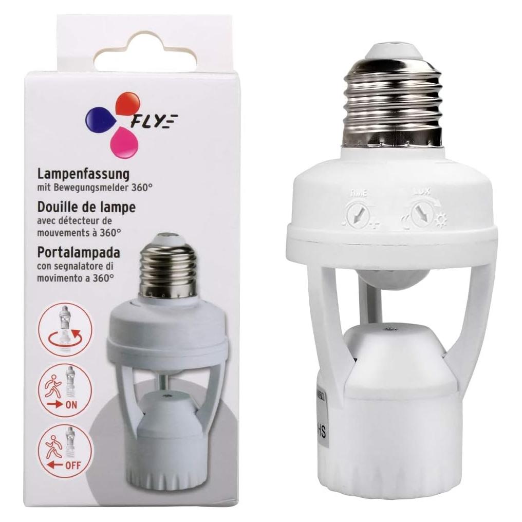 Adaptador de bombilla E26/E27 con sensor de movimiento Toplimit