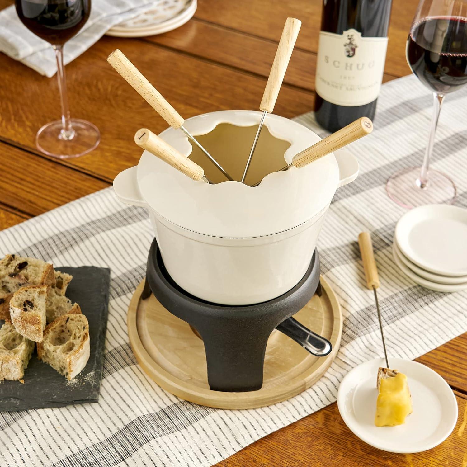 Juego de Fondue de Hierro Fundido Twine 21.5 cm con Soporte