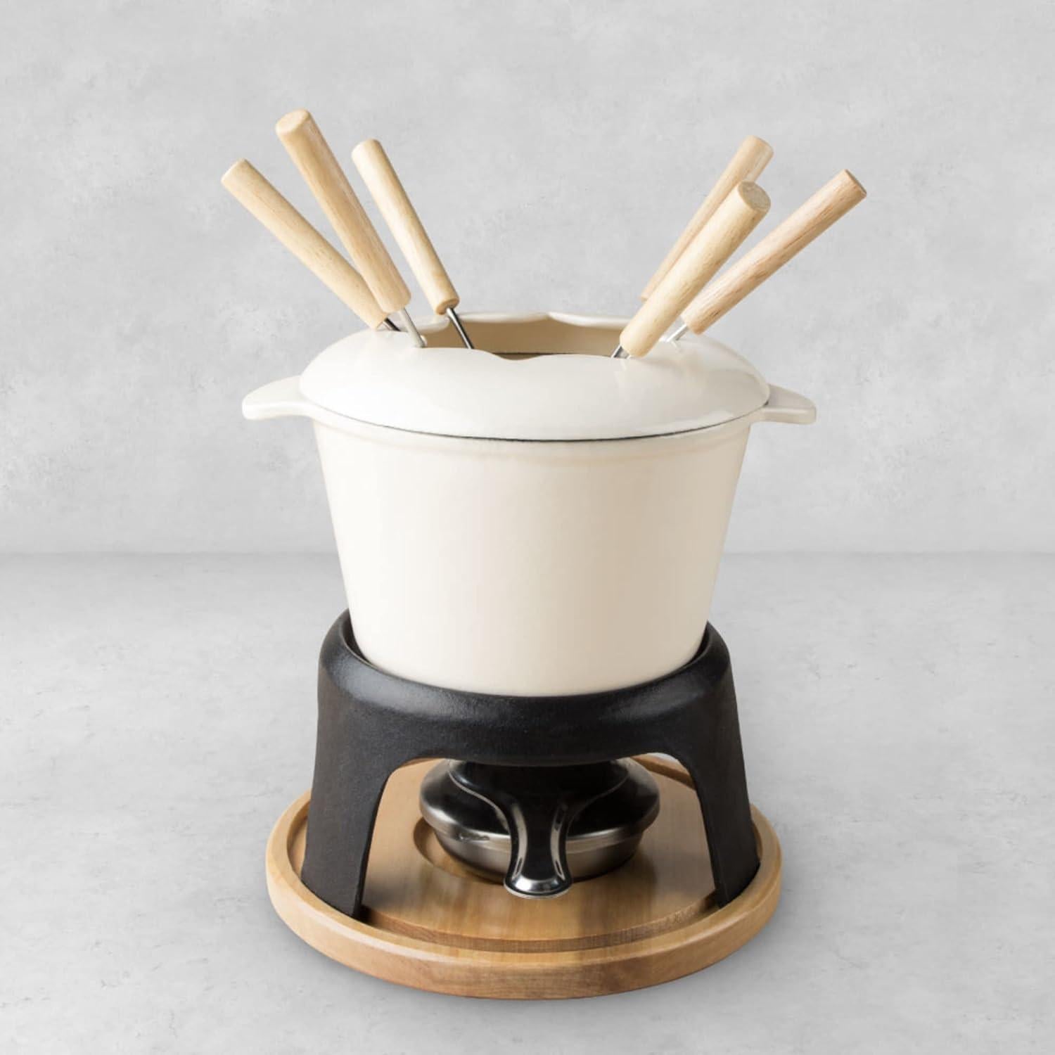 Juego de Fondue de Hierro Fundido Twine 21.5 cm con Soporte