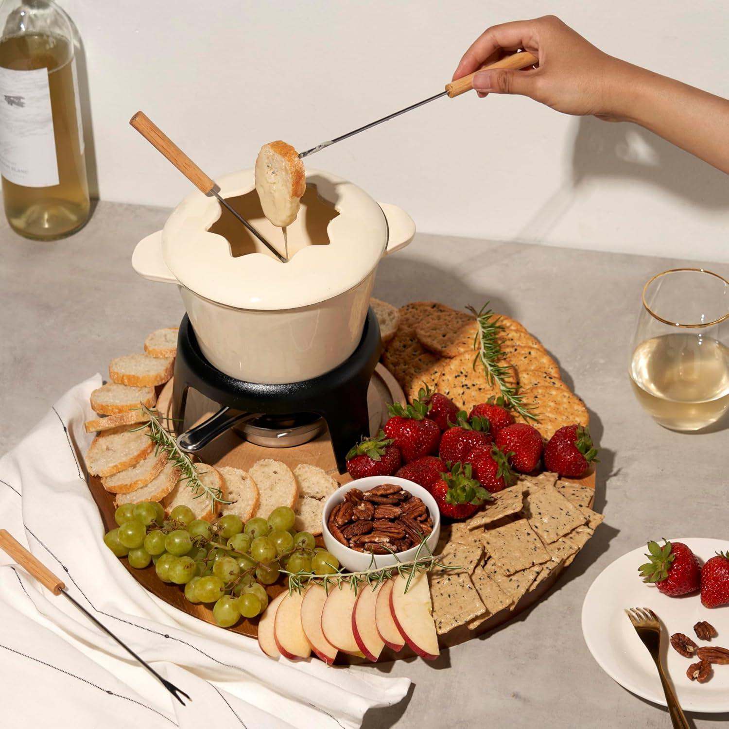 Juego de Fondue de Hierro Fundido Twine 21.5 cm con Soporte