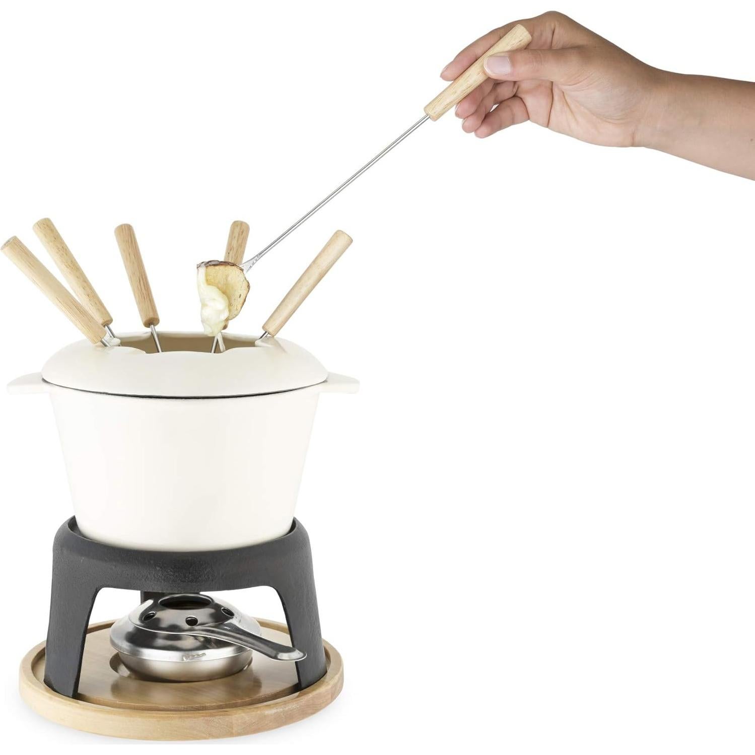 Juego de Fondue de Hierro Fundido Twine 21.5 cm con Soporte