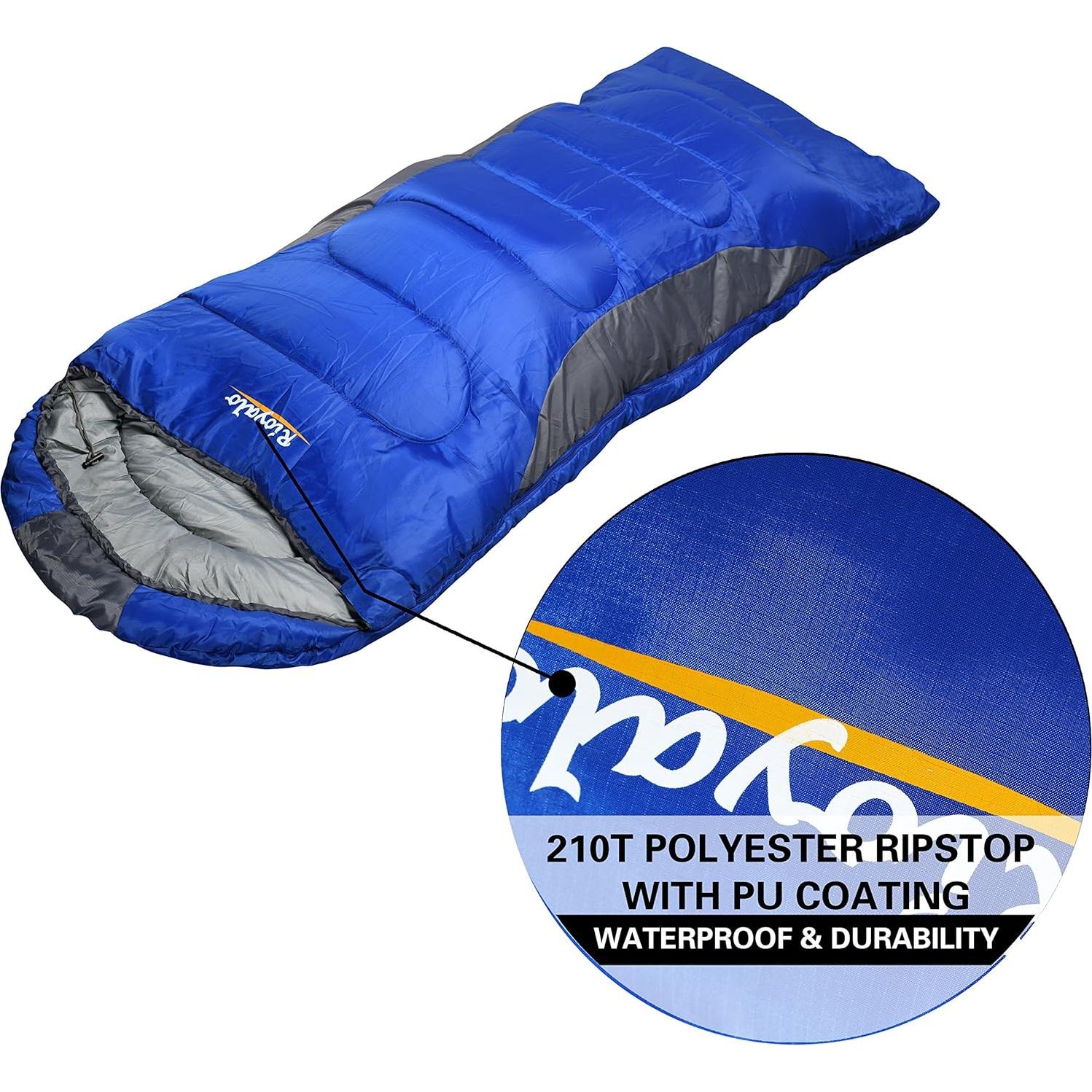 Saco de dormir Rioyalo 450GSM para invierno 0°C - Adultos