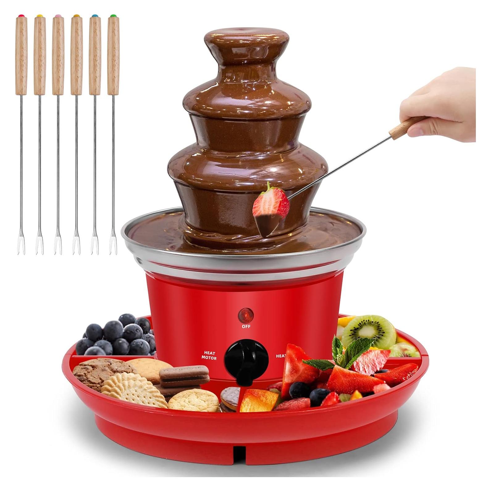 Fuente de Chocolate MINI 3 Niveles 453g con Tenedores