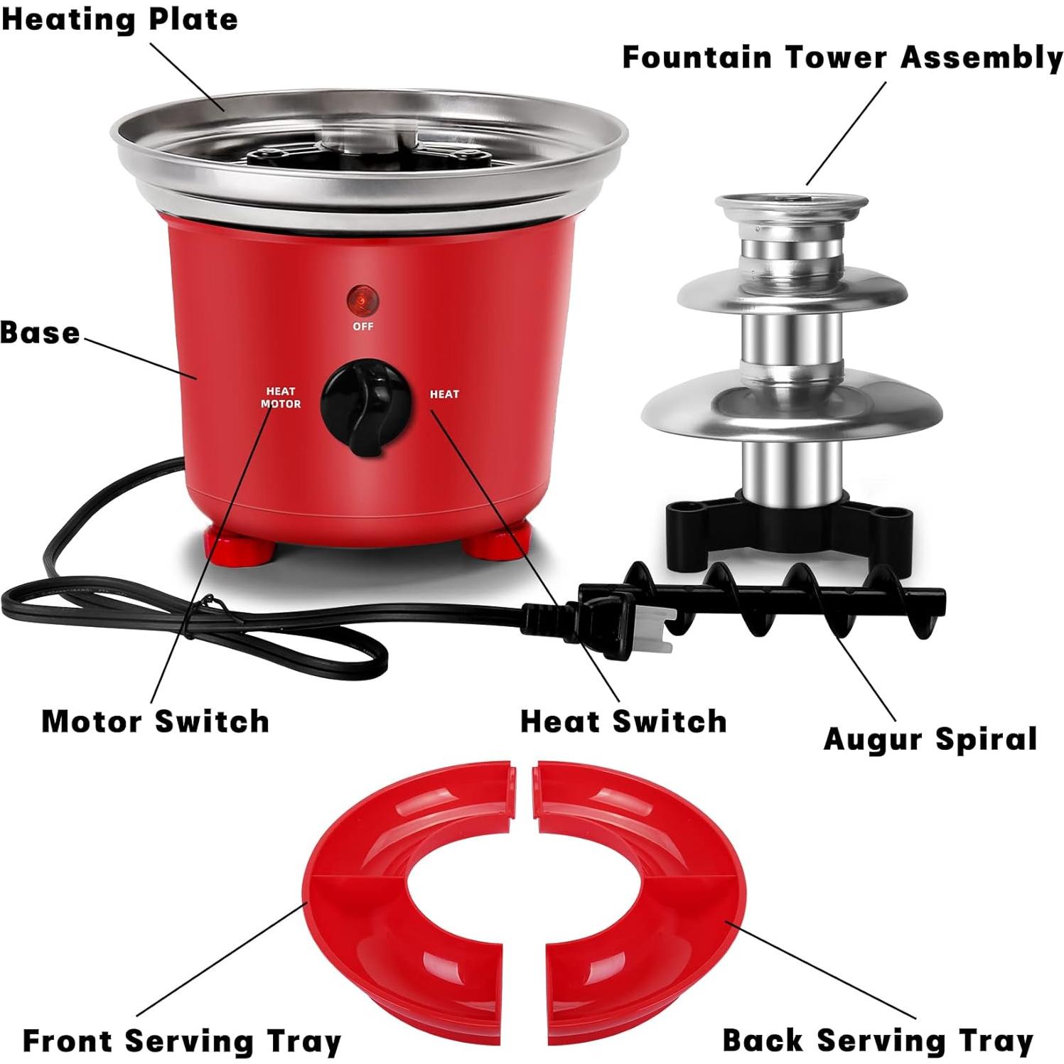 Fuente de Chocolate MINI 3 Niveles 453g con Tenedores