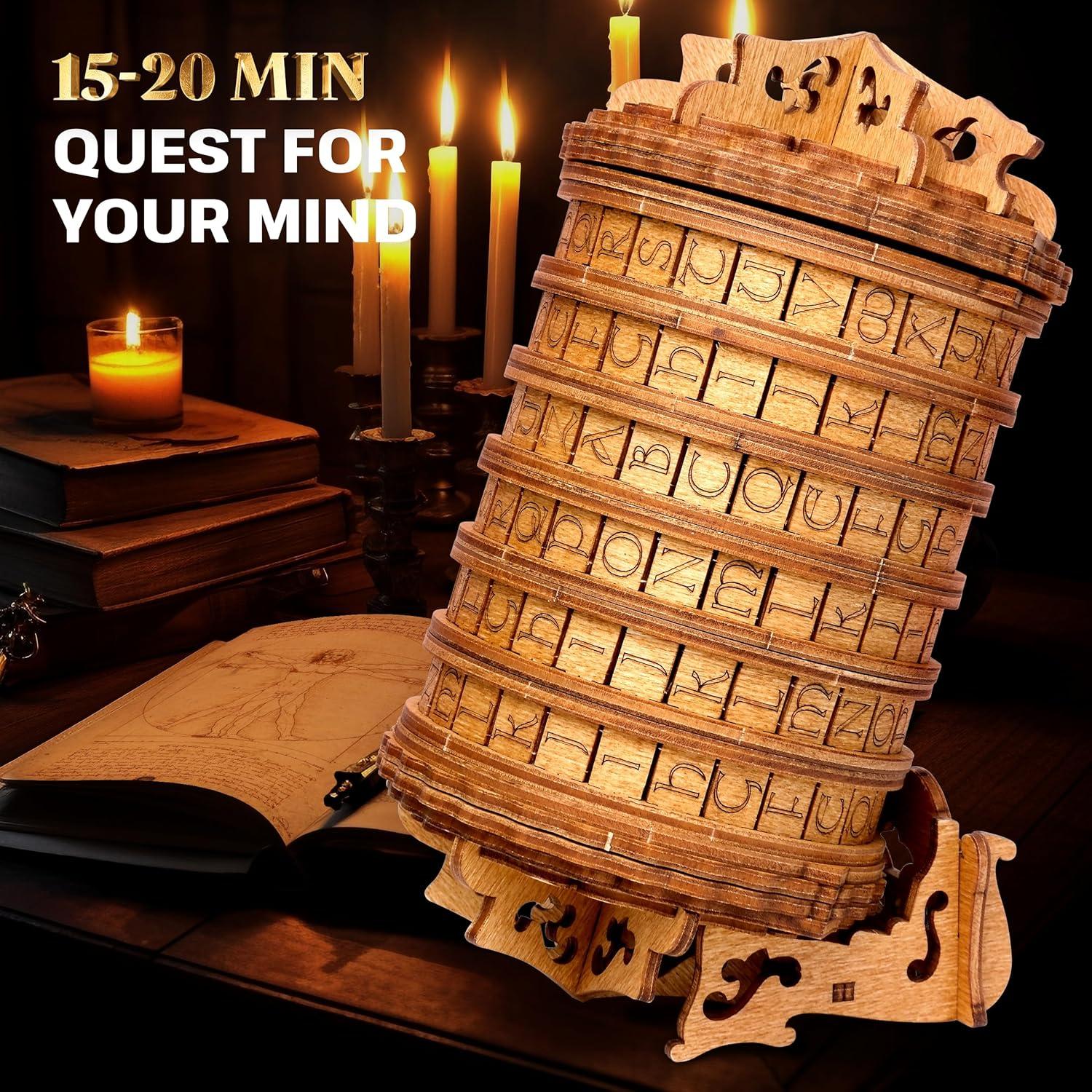 Cryptex ESC WELT - Caja de Regalo Secreta de Madera