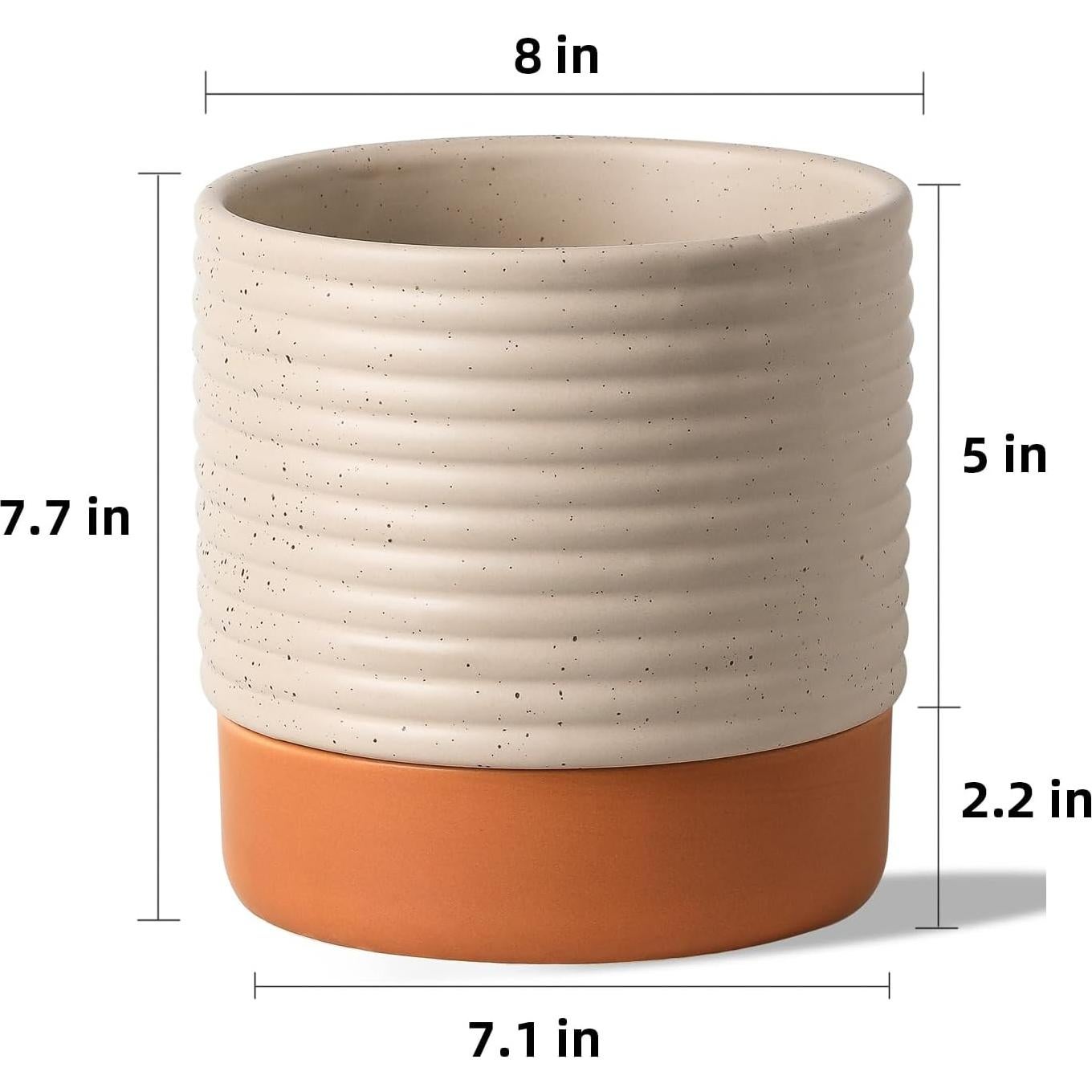 Maceta Autorriego Chubacoo Cerámica 20 cm Beige y Terracota