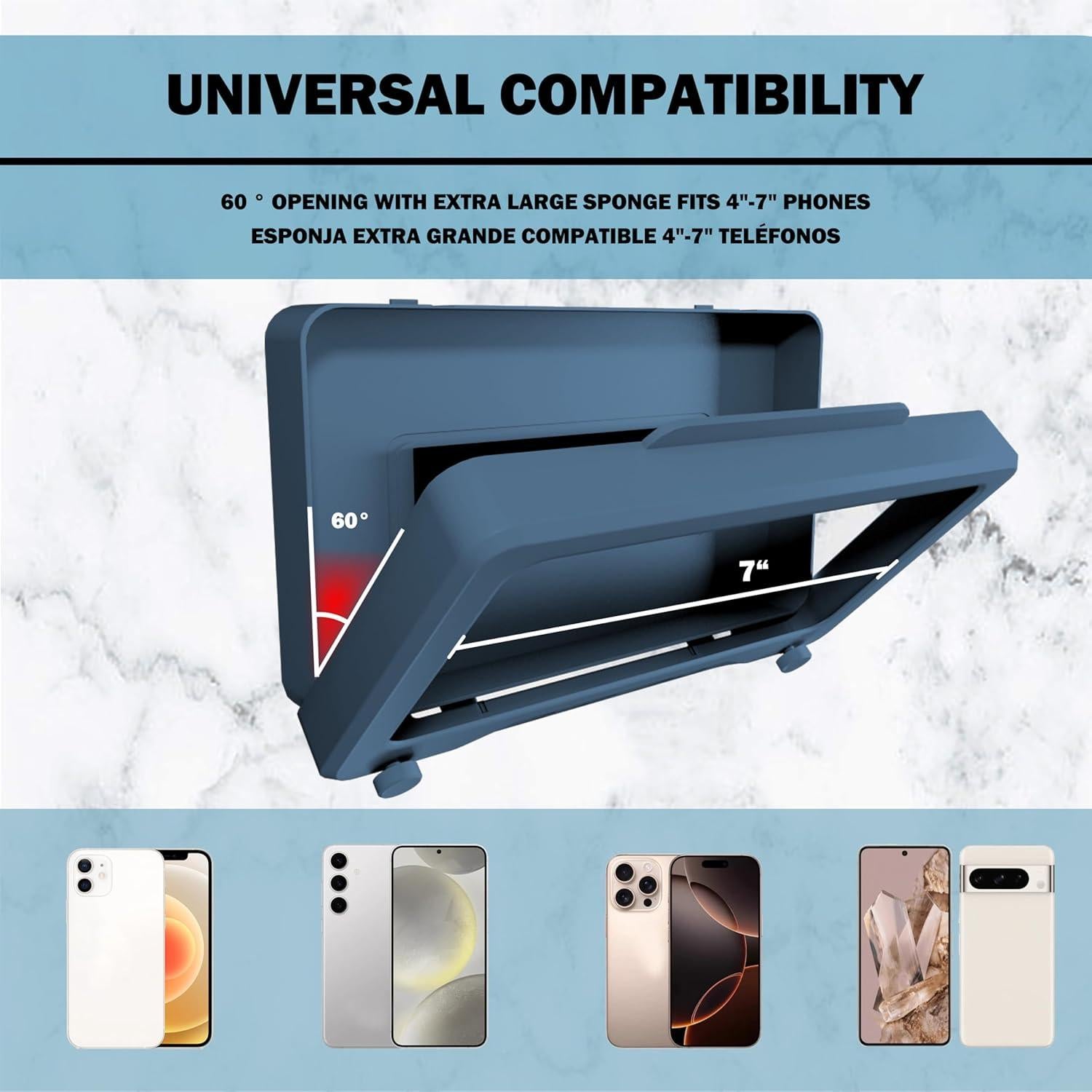 Soporte para Teléfono de Ducha Impermeable SHENZHEN 360° Ajustable