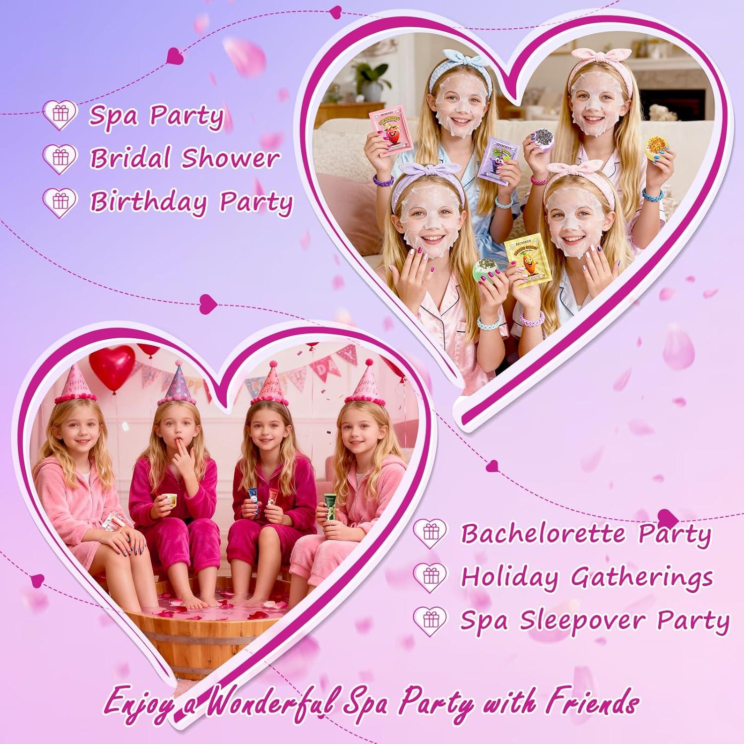 Kit de Spa 28Pcs BECHOICEN con Mascarillas y Bombas de Baño