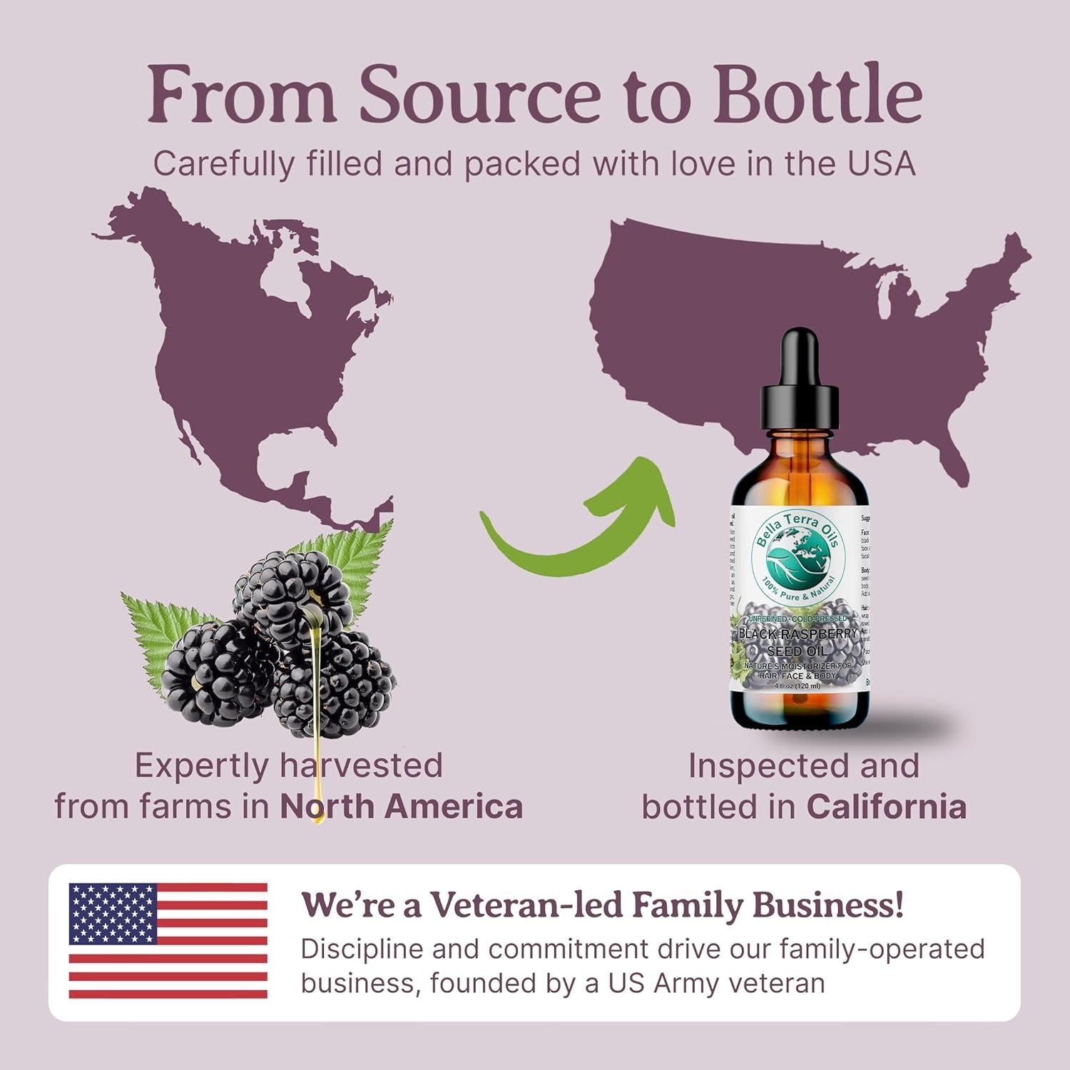 Aceite de Semilla de Frambuesa Negra Bella Terra 236 ml - Natural