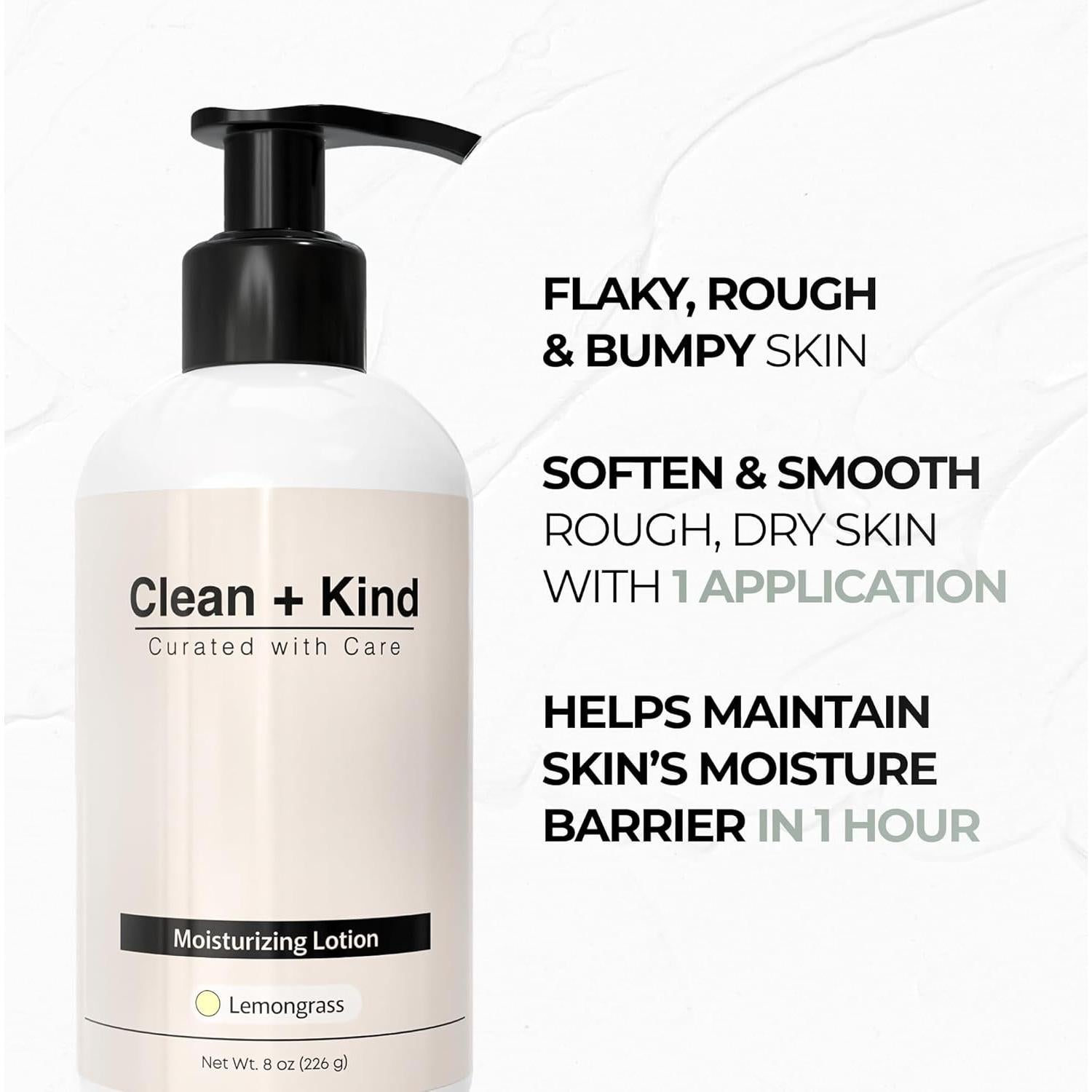 Loción Corporal Hidratante Clean + Kind 227 g - Sebo y Jojoba