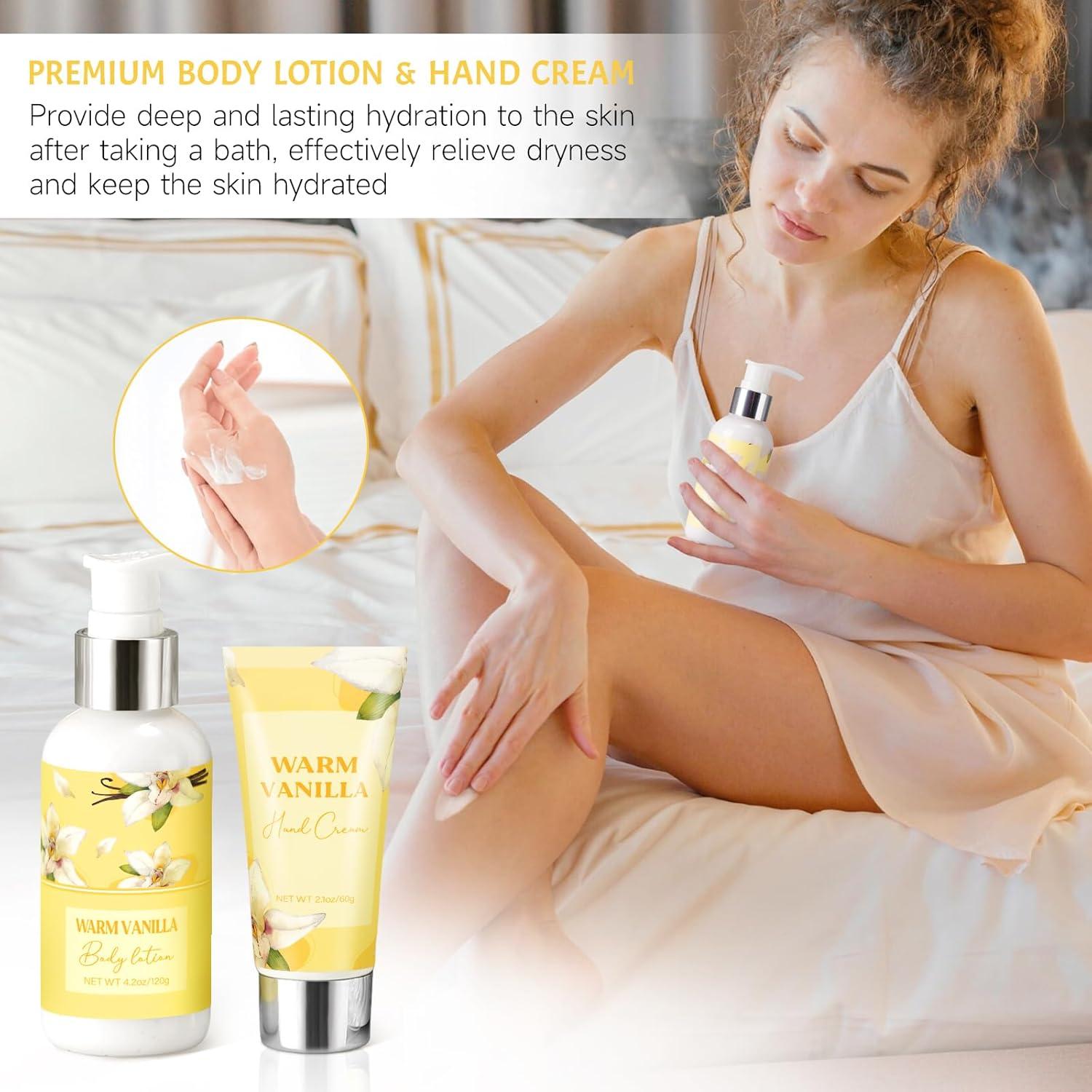 Cesta de Regalo de Spa Relajante GiftPeak Vainilla 9PCS