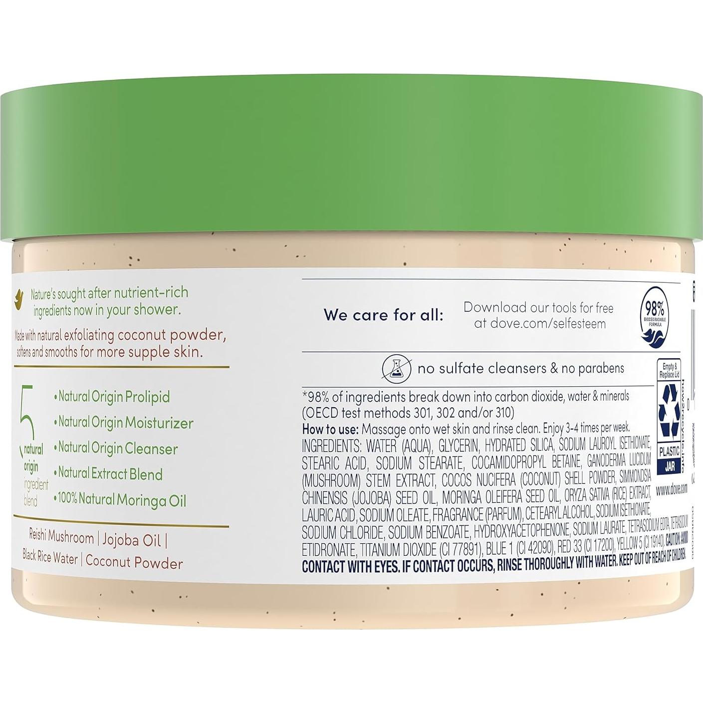 Exfoliante Corporal Suavizante Dove 298 g - 5 Ingredientes Naturales