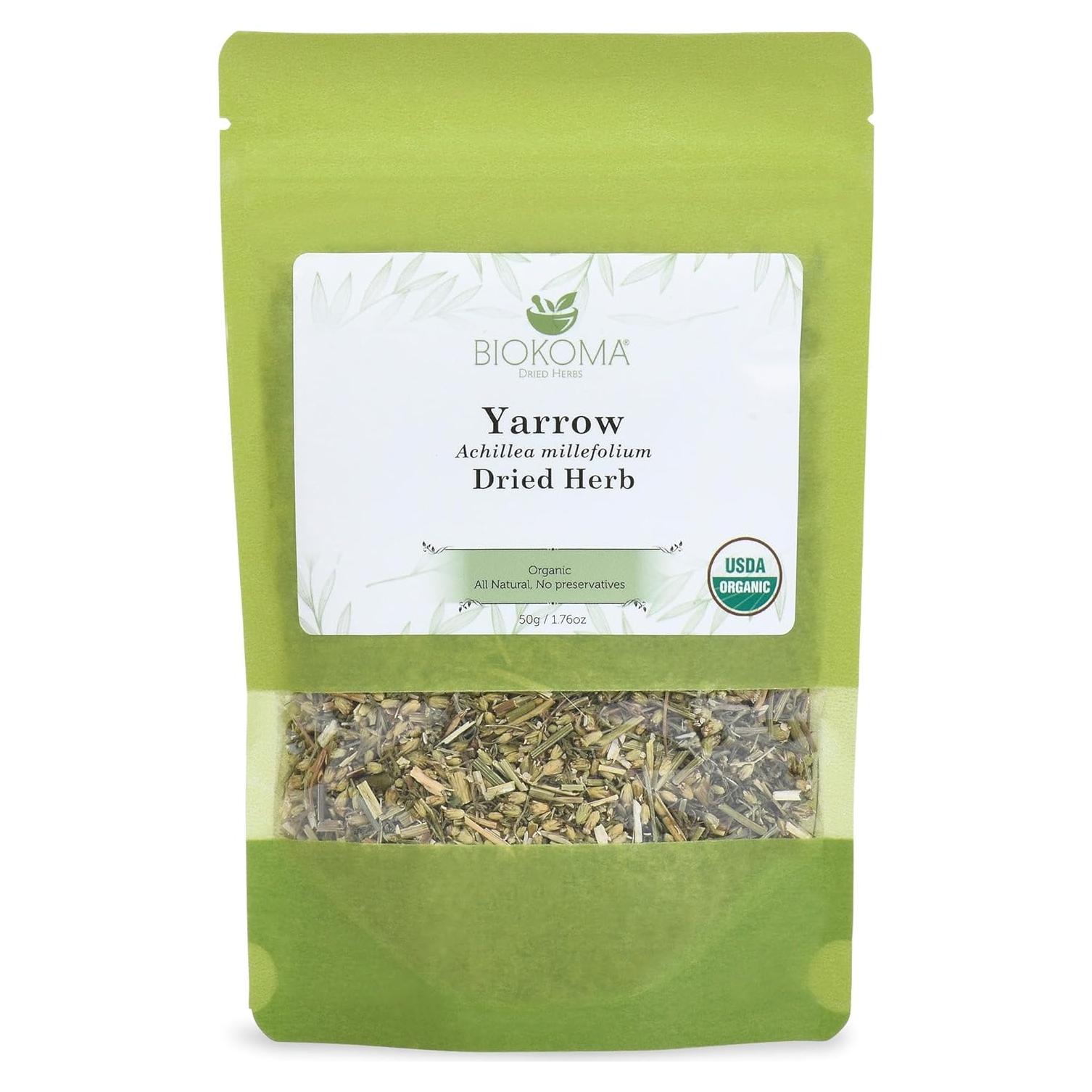 Biokoma Hierba de Milenrama Orgánica 50g - Té Natural Sin Aditivos