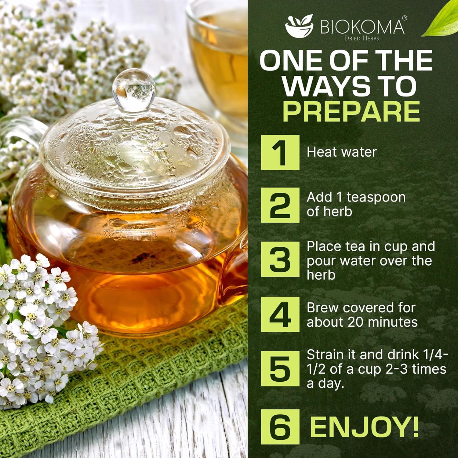 Biokoma Hierba de Milenrama Orgánica 50g - Té Natural Sin Aditivos