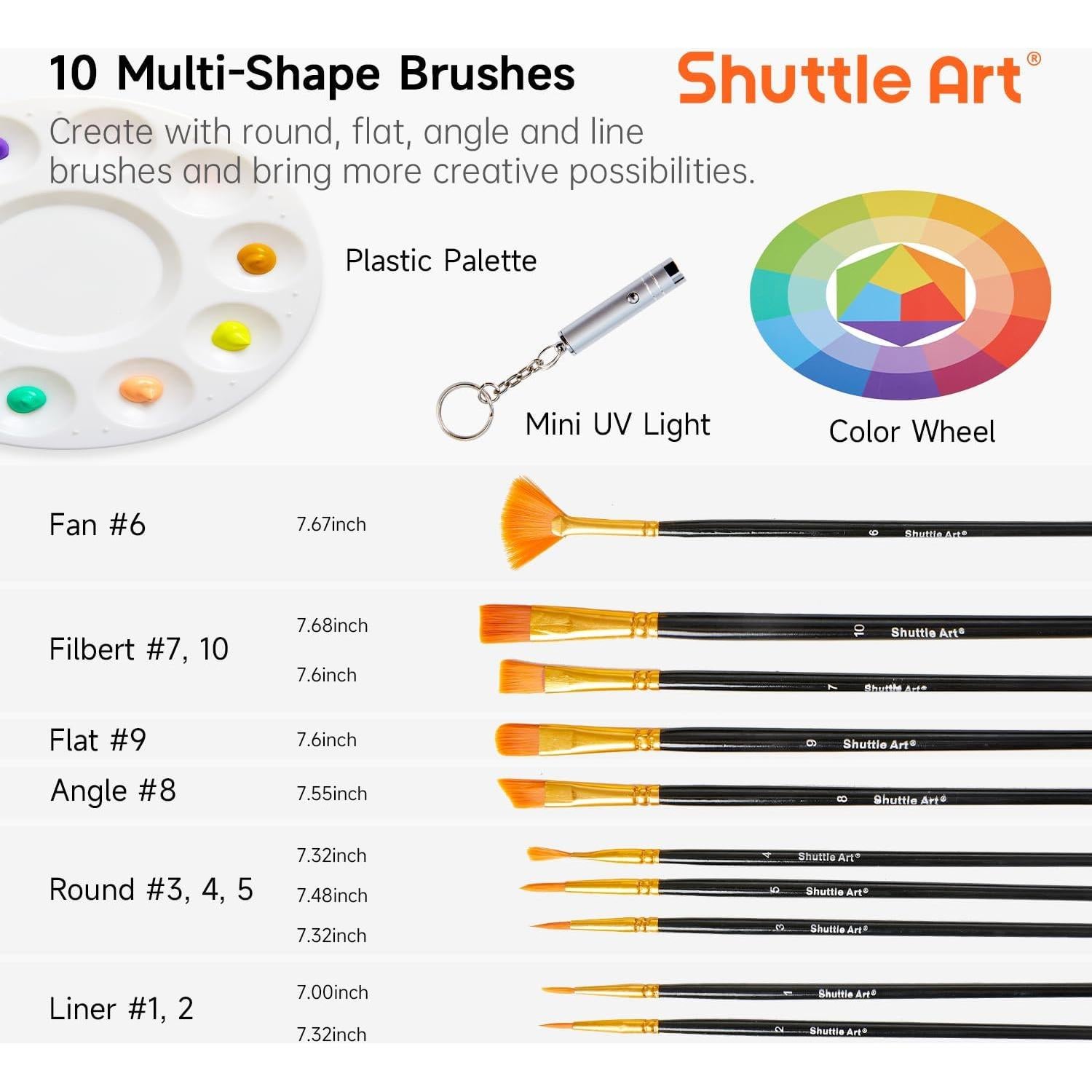 Conjunto de Pintura Acrílica Exterior Shuttle Art 25 Colores 60ml