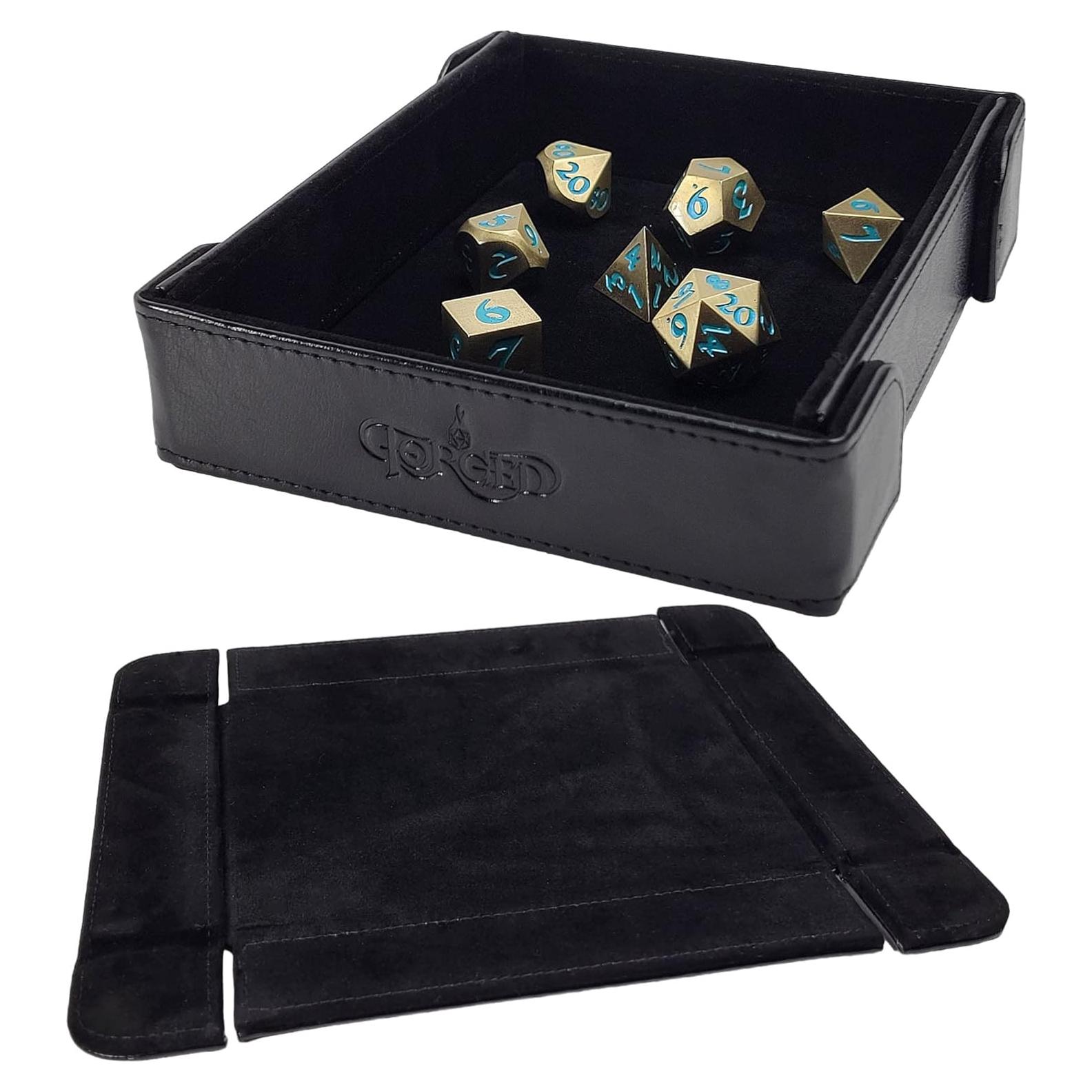 Bandeja de Dados Plegable Forged Dice Co. Negra 16.8x13.3cm