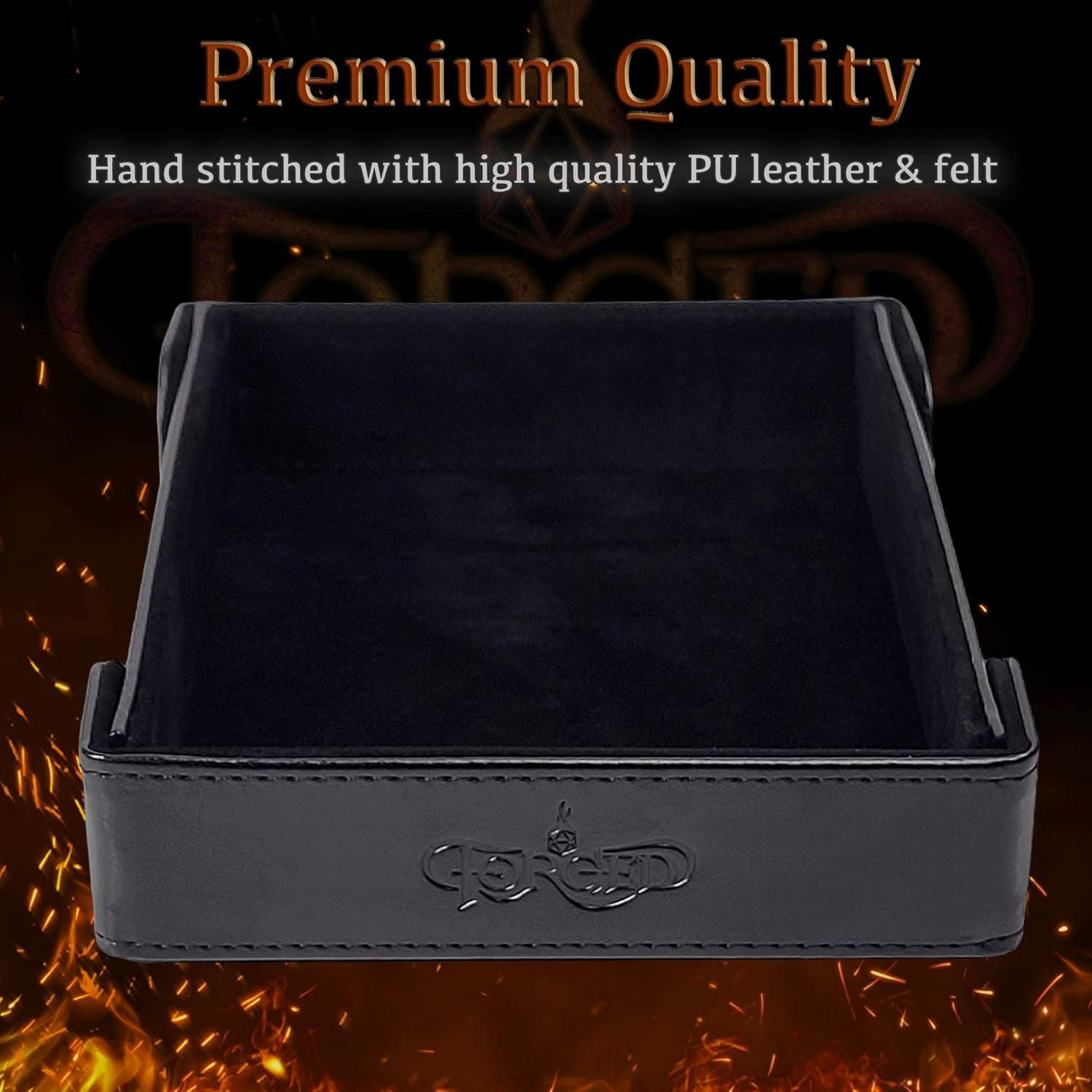 Bandeja de Dados Plegable Forged Dice Co. Negra 16.8x13.3cm