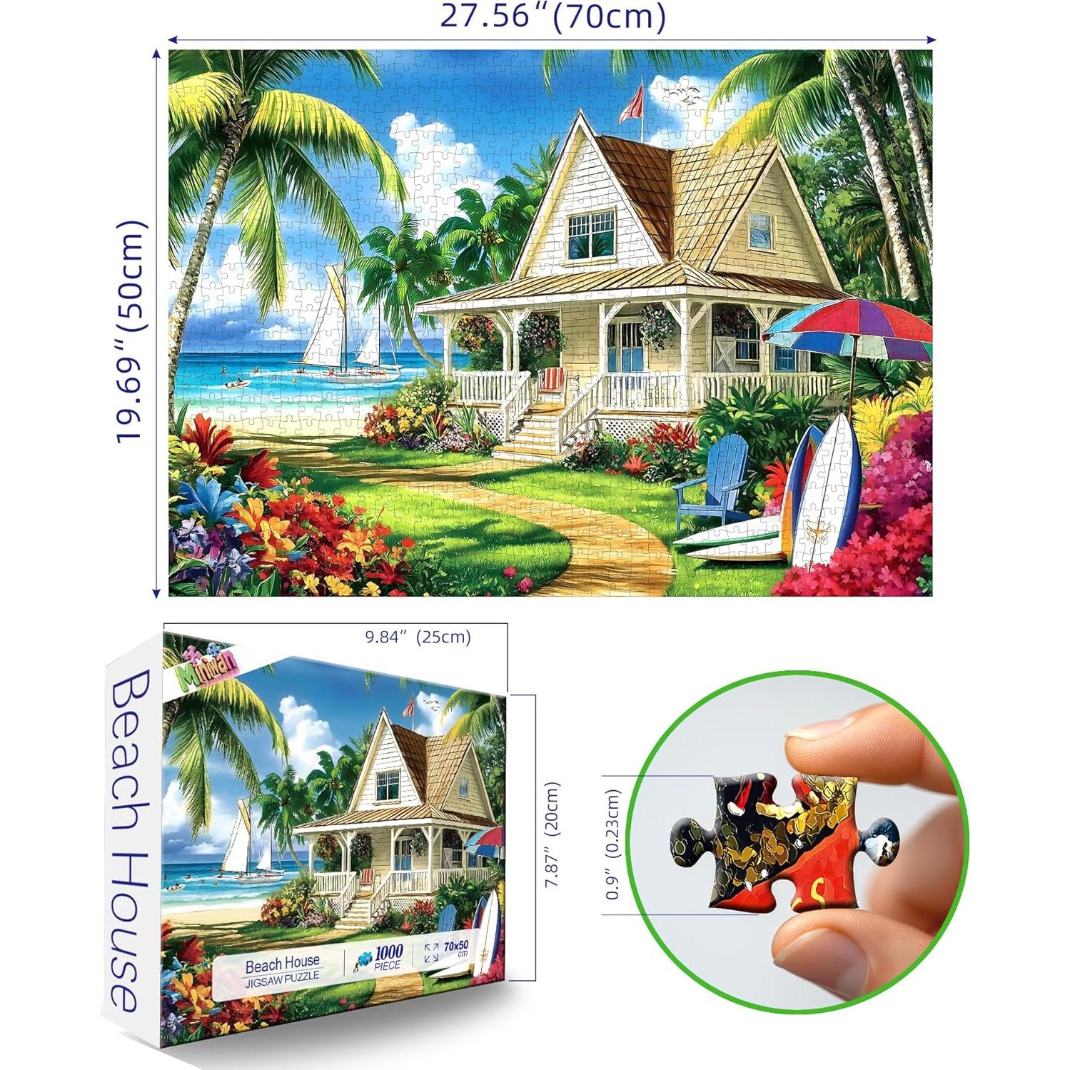 Rompecabezas 1000 Piezas MINIWAN Casa de Playa Tropical