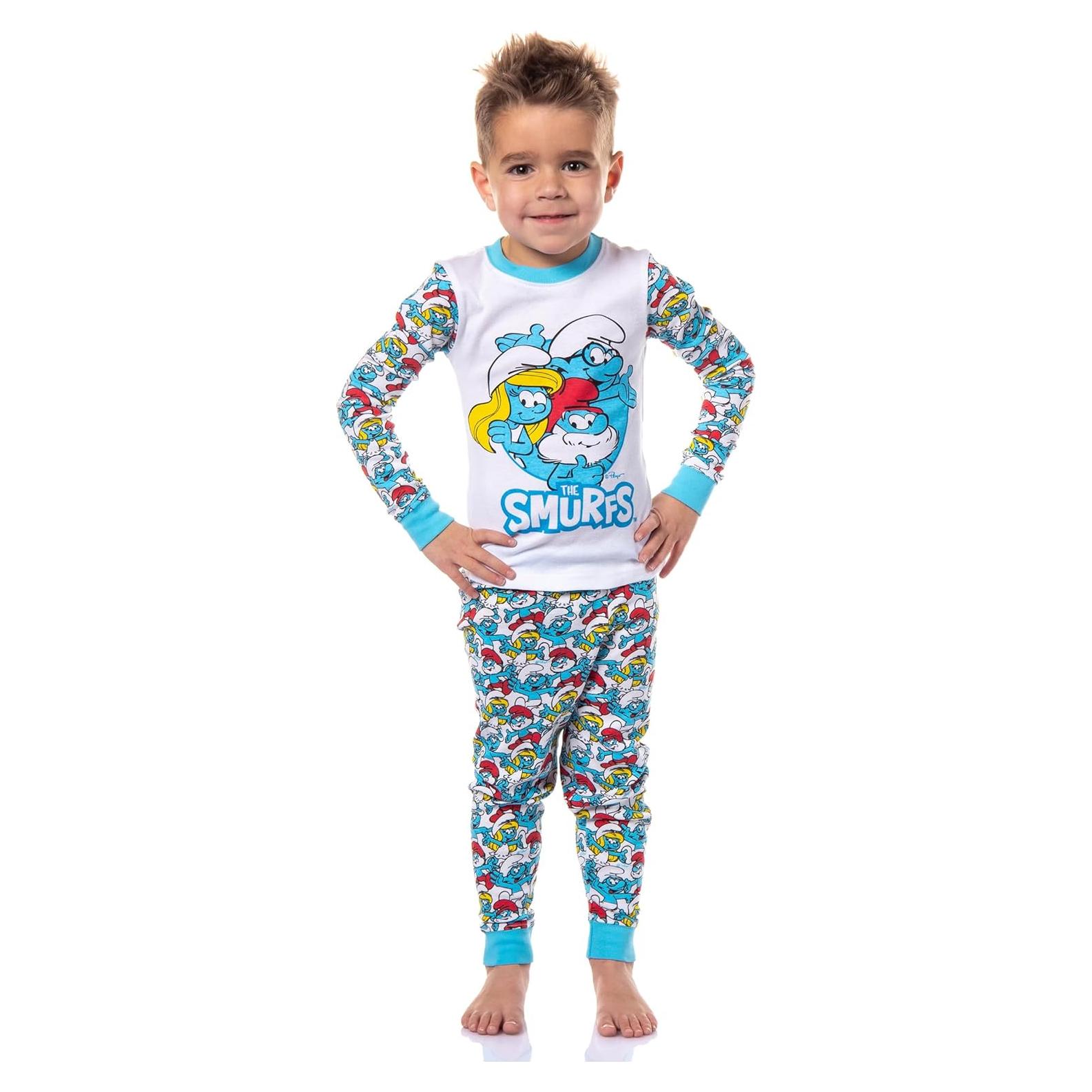 Conjunto de Pijamas de Manga Larga Los Pitufos Intimo 2T