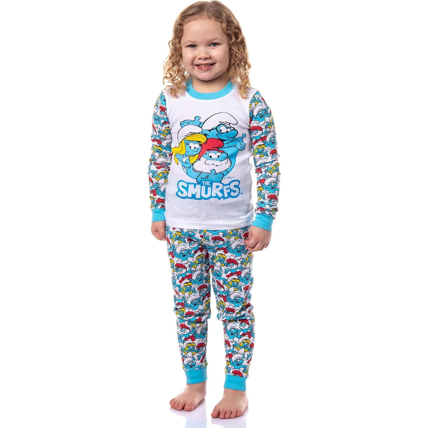 Conjunto de Pijamas de Manga Larga Los Pitufos Intimo 2T