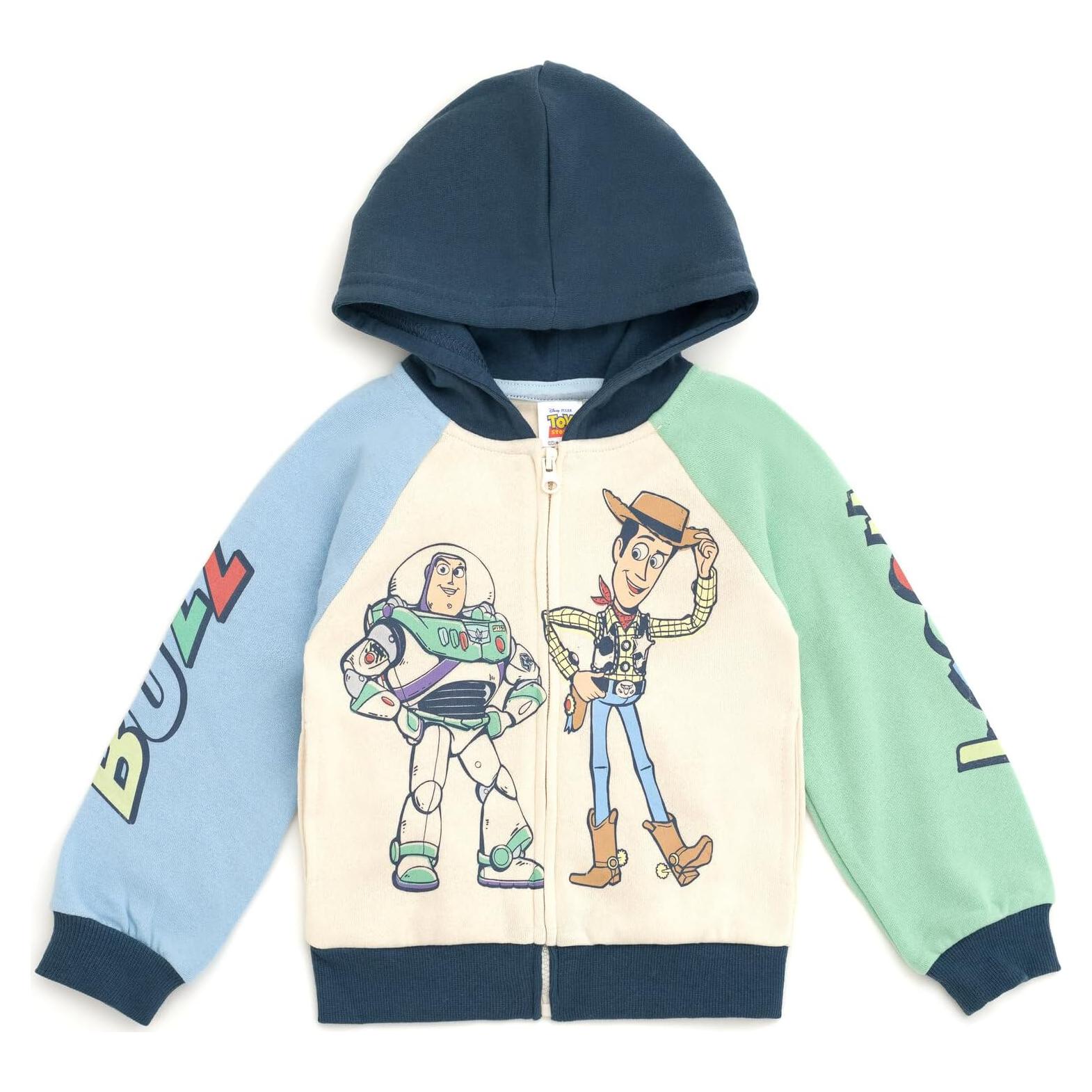 Sudadera con Capucha Disney Buzz y Woody para Niños 2T Azul Verde