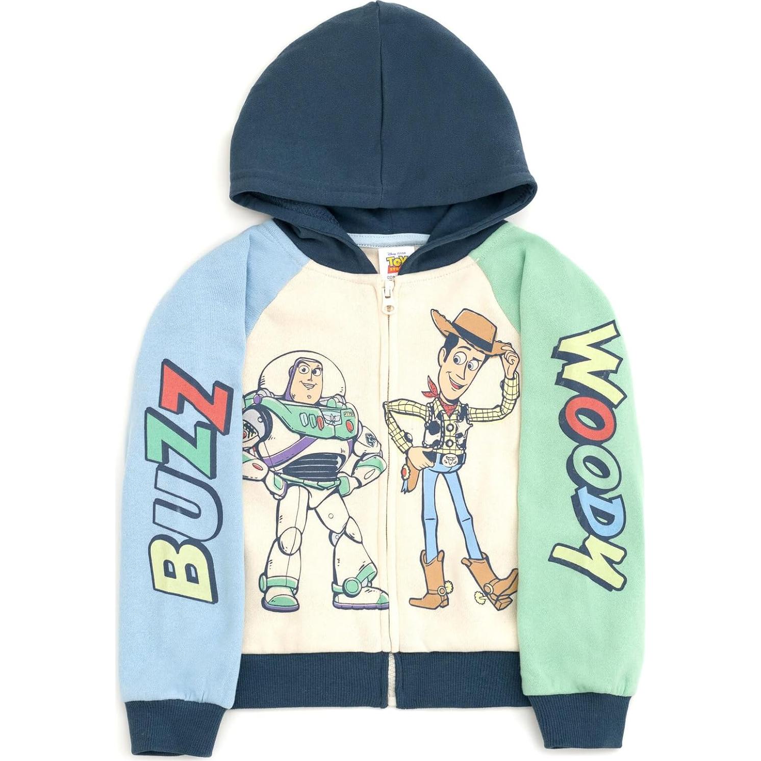 Sudadera con Capucha Disney Buzz y Woody para Niños 2T Azul Verde