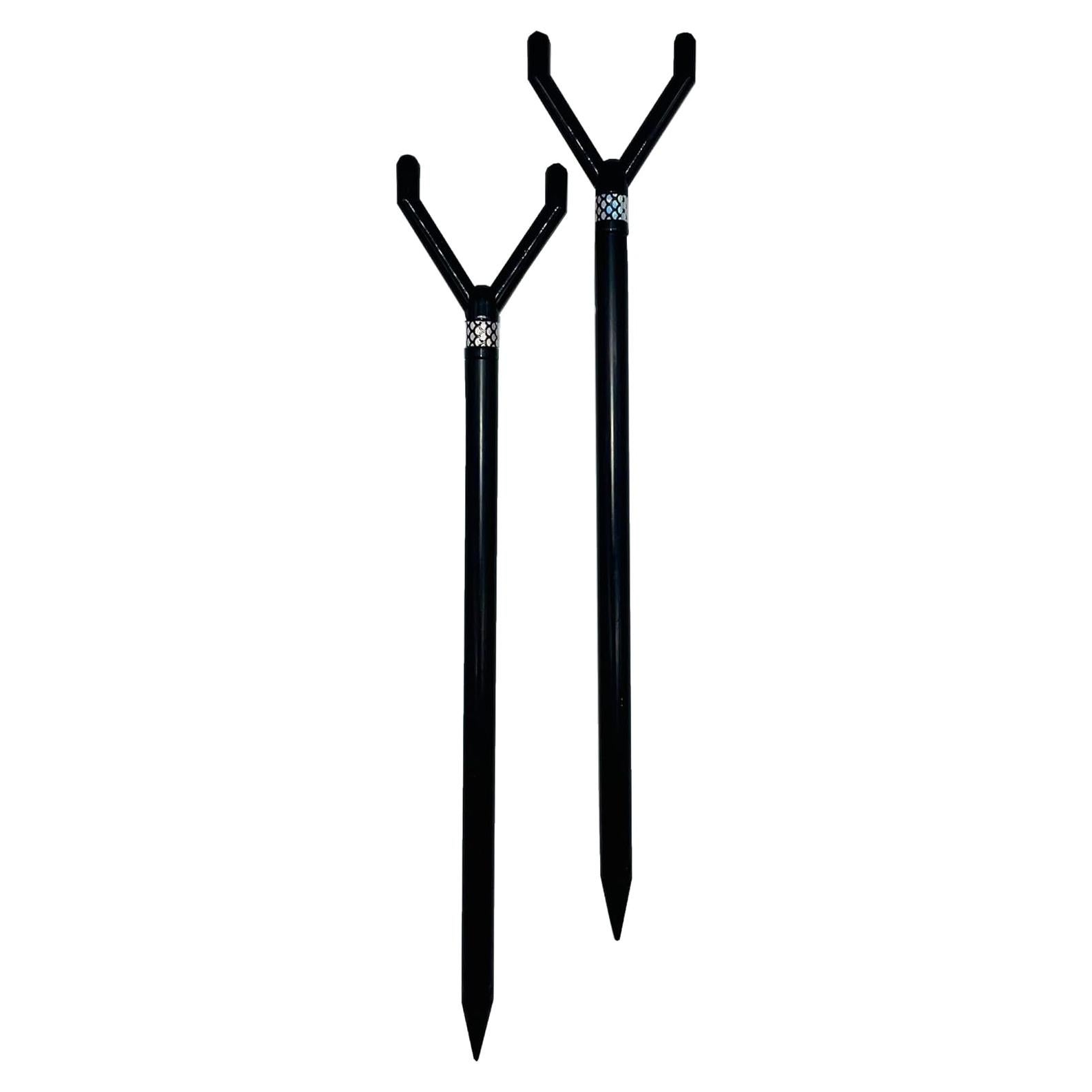 Soporte de caña de pescar extensible Fishin Stix 40" negro - Paquete de 2