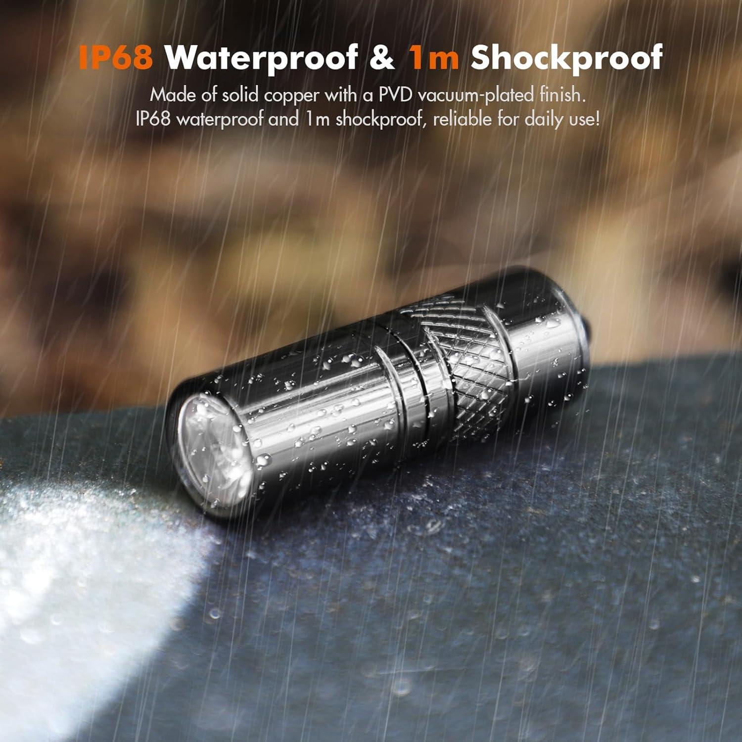 Linterna de Llavero Brinyte M18 Mini Recargable 110 Lúmenes