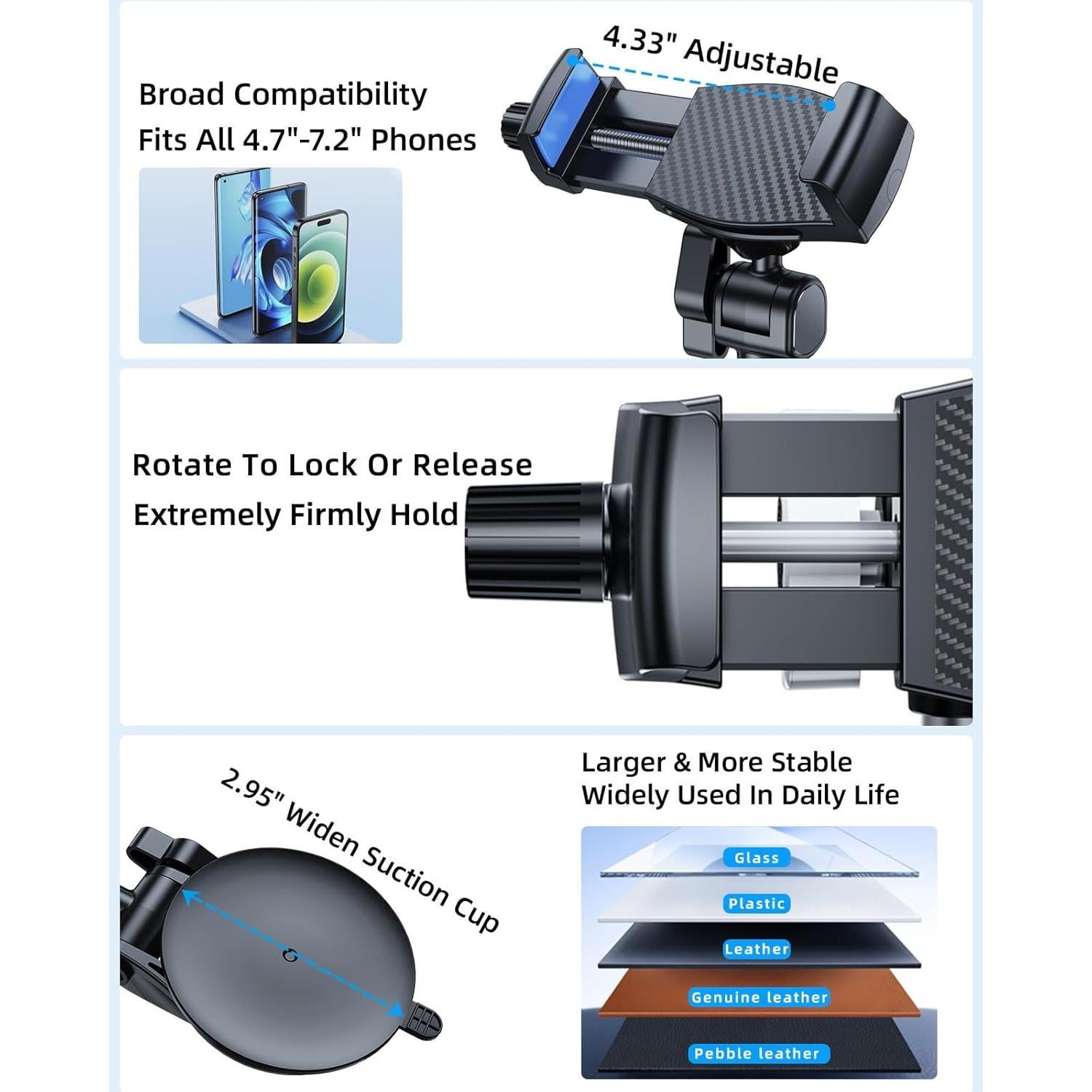 Soporte para Teléfono de Coche xuenair C26 Ajustable 4.7-7.2"