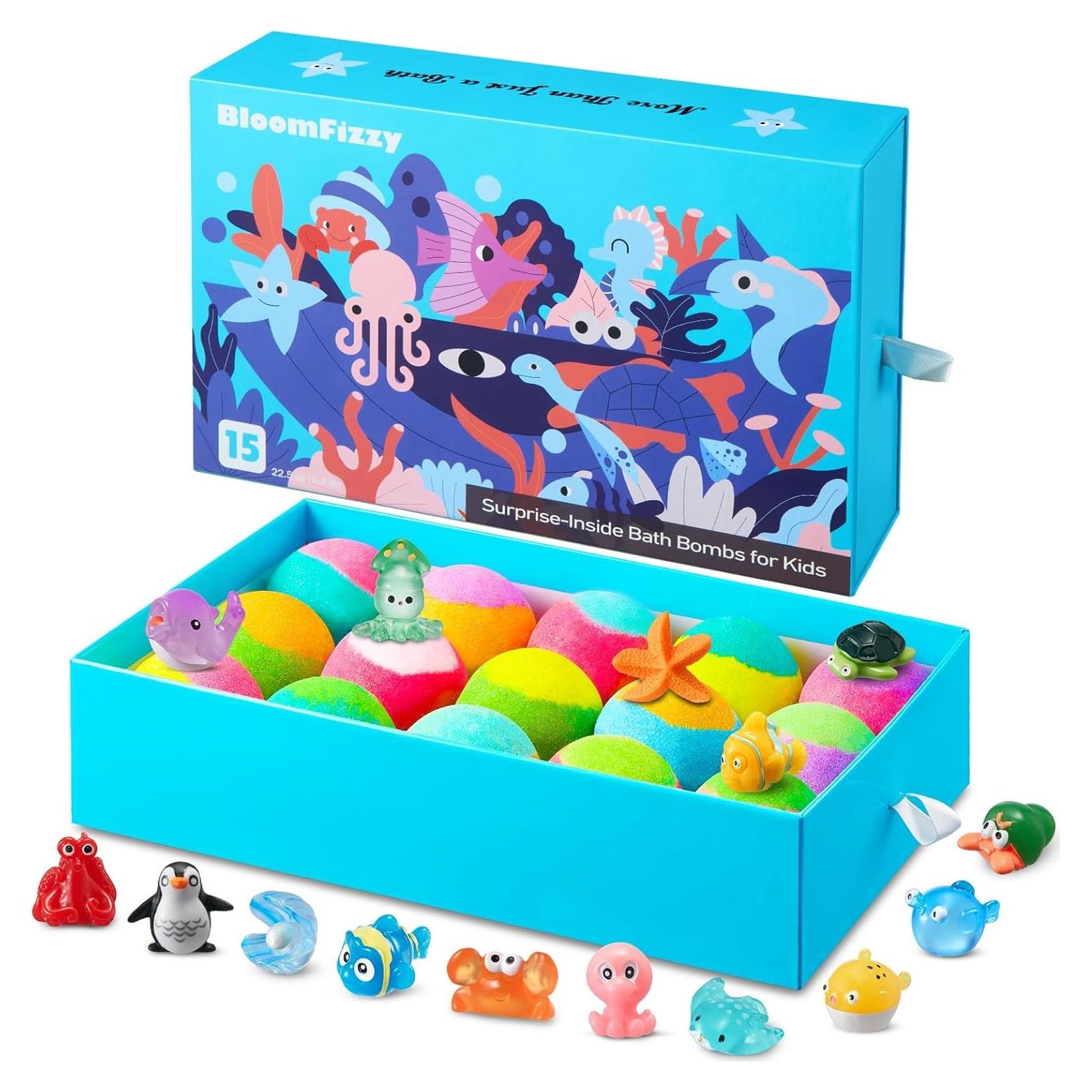 Set de 15 Bombas de Baño BloomFizzy con Juguetes Ocultos