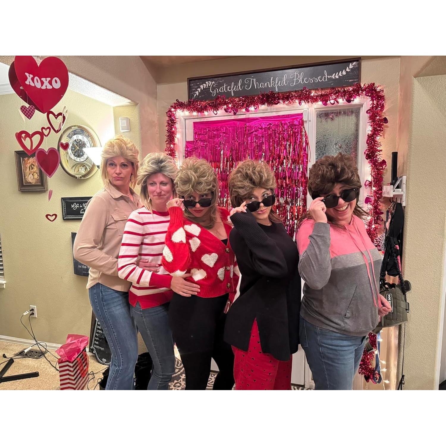 Peluca Mullet Negra Airhostess 45.72 cm para Fiesta